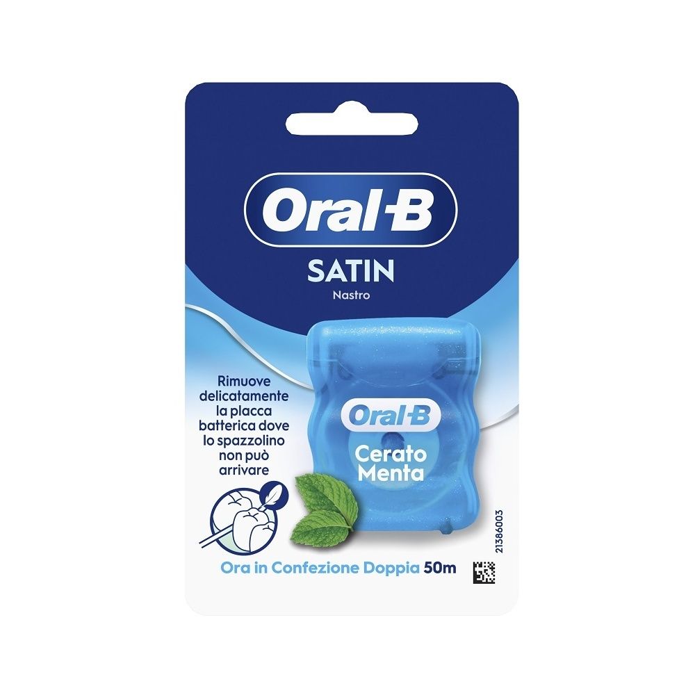 6pz Oral-B filo interdentale cerato alla menta Satin Nastro 50mt - Immagine 8
