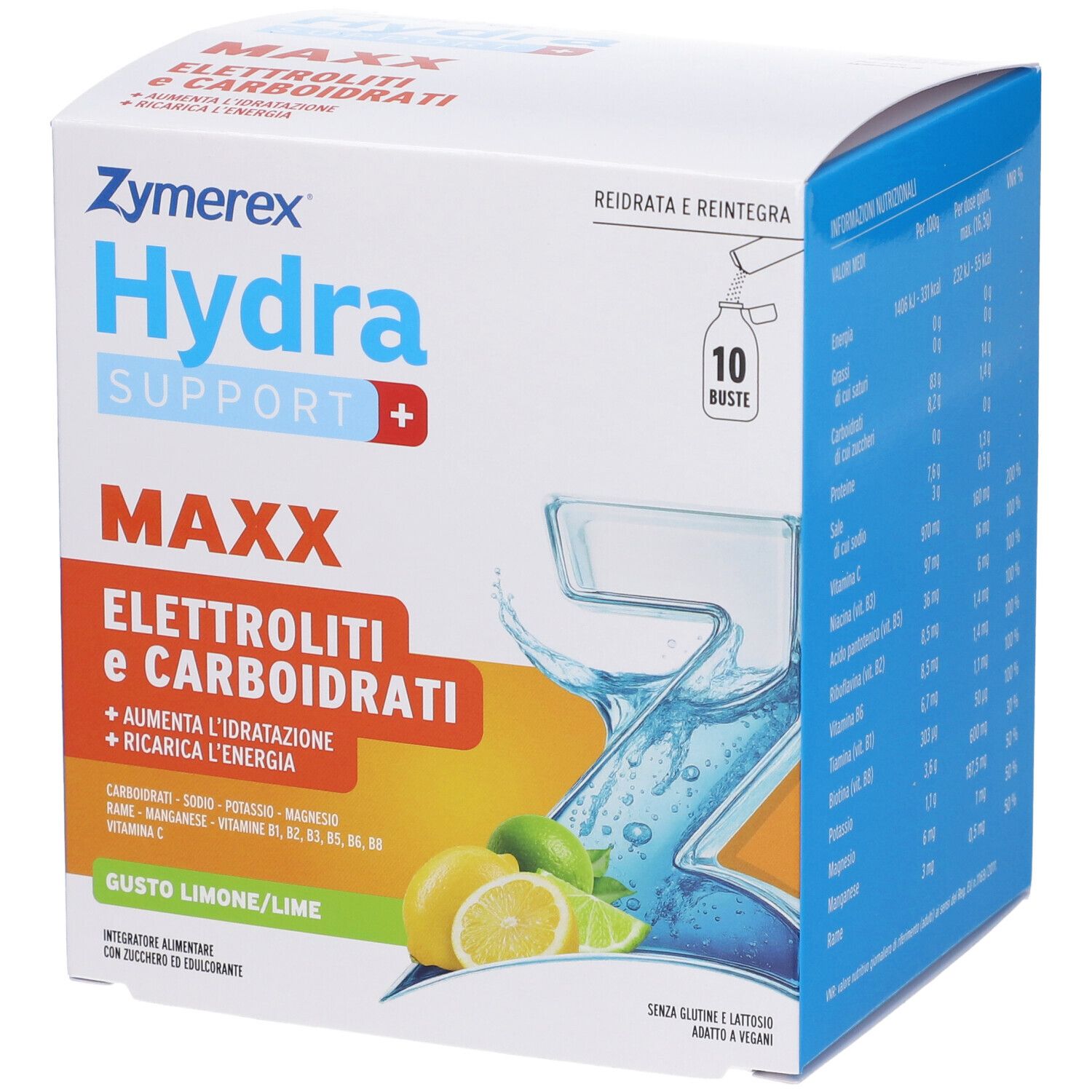 Zymerex Hydrasupport+ Maxx Buste Gusto Limone/Lime