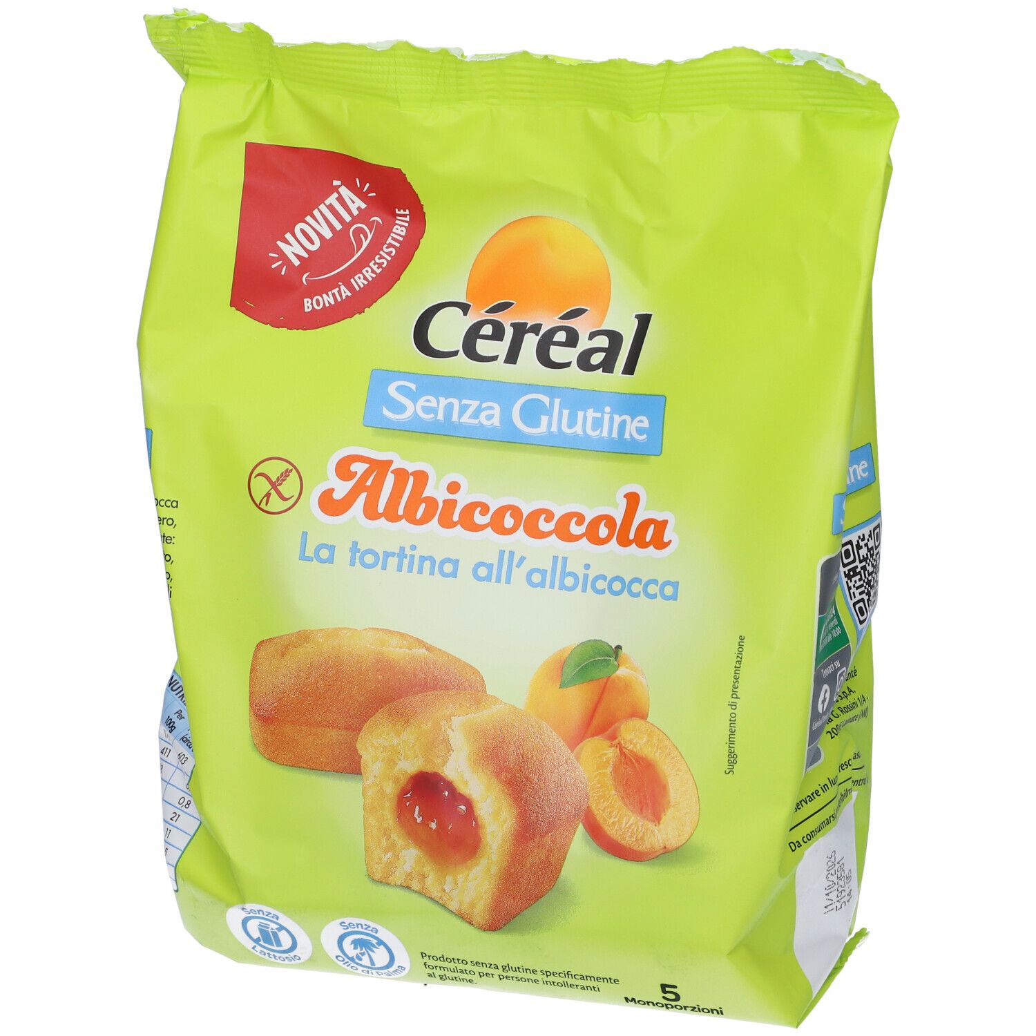 Cereal Albicoccola Tortina Albicocca Senza Glutine 5X35 G Snack