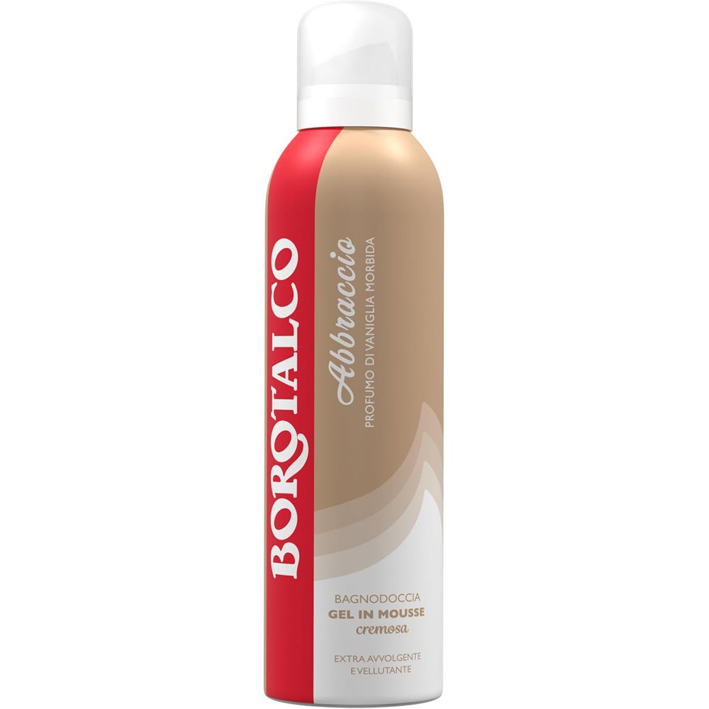 Borotalco® - Abbraccio Profumo di Vaniglia Morbida: gel in mousse cremosa extra avvolgente e vellutante