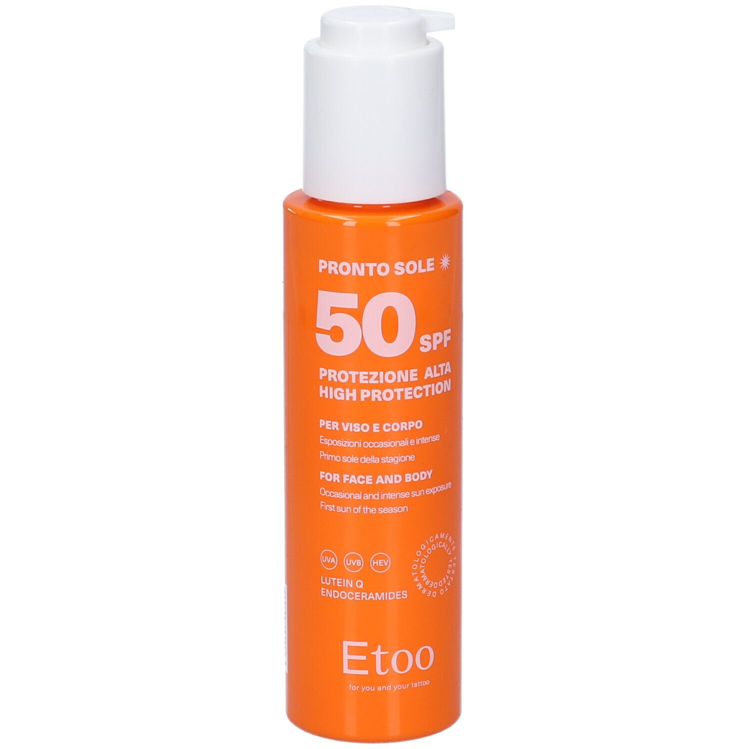 Etoo Pronto Sole SPF 50 Crema Solare Per Esposizioni Intense E Impreviste