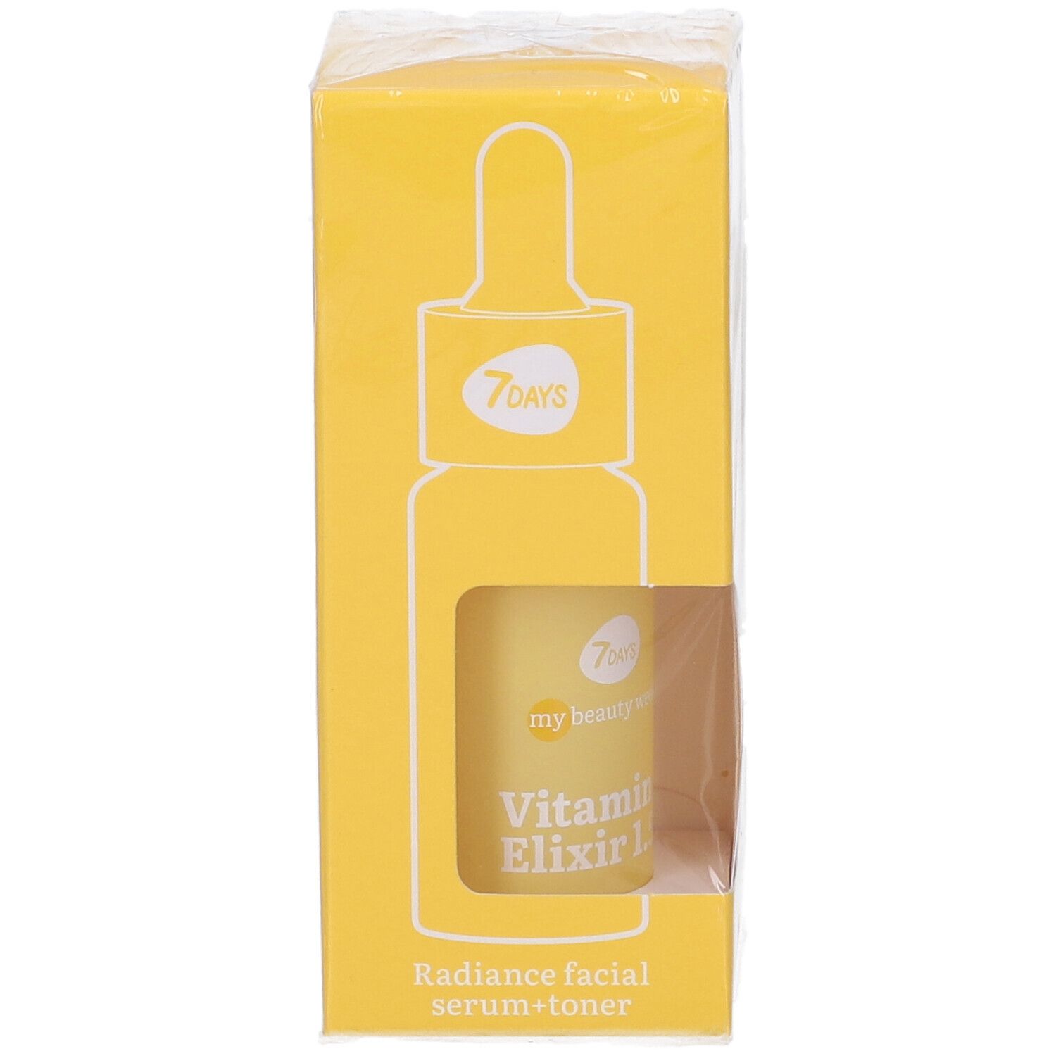 Confezione per 7DAYS MBW Vitamin C Elixir Serum, siero viso illuminante + tonico.