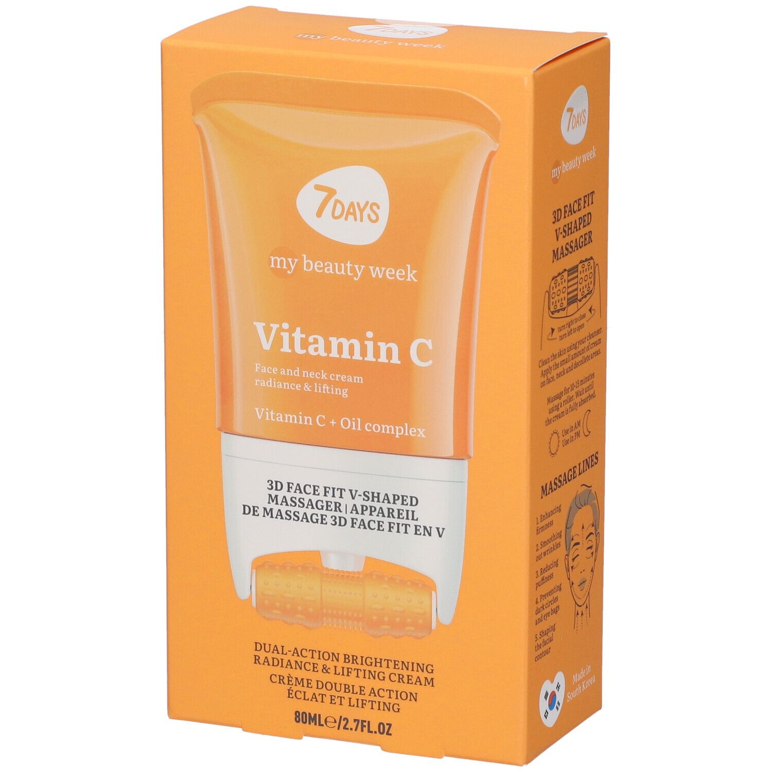 7Days My Beauty Week Face & Neck Cream Massager Radiance & Lifting Concentrate Vitamin C