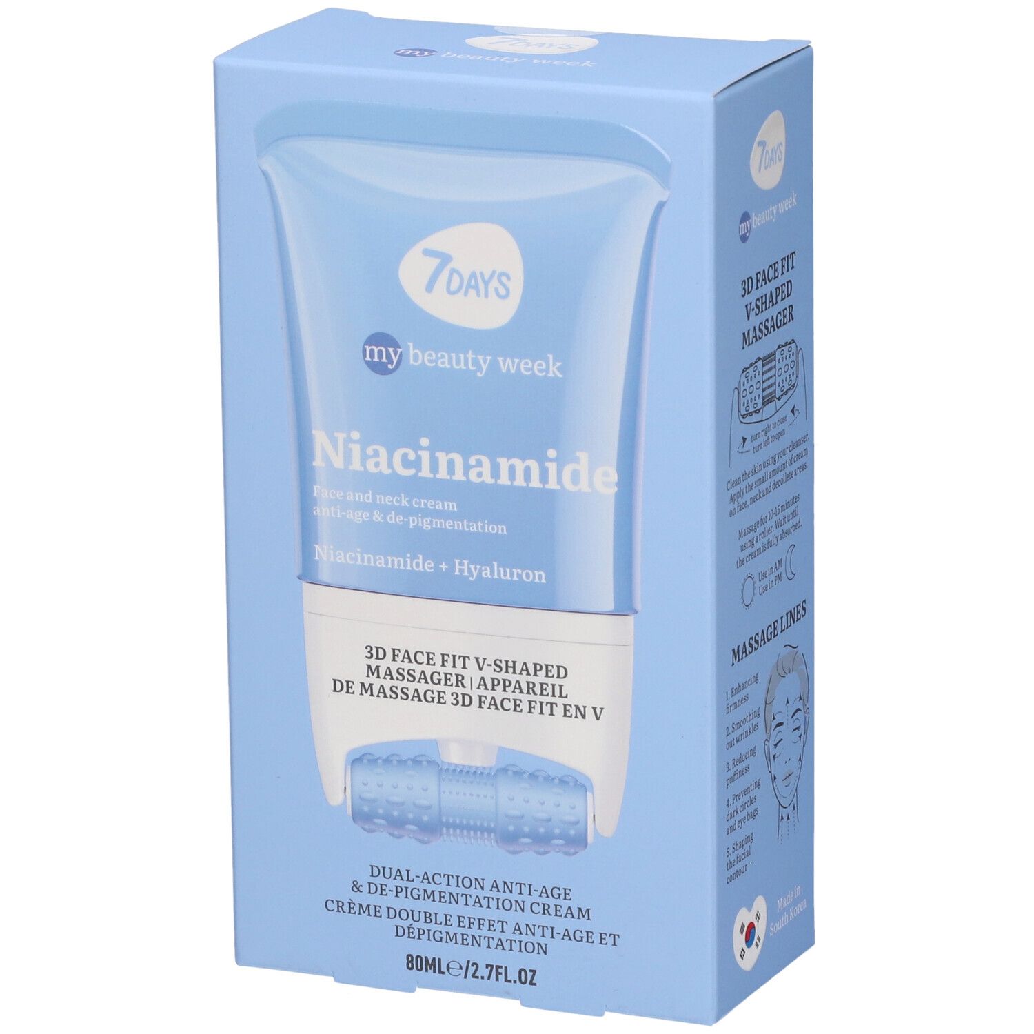 7Days My Beauty Week Face & Neck Cream Massager Antiage & Depigmentation Concentrate Niacinamide