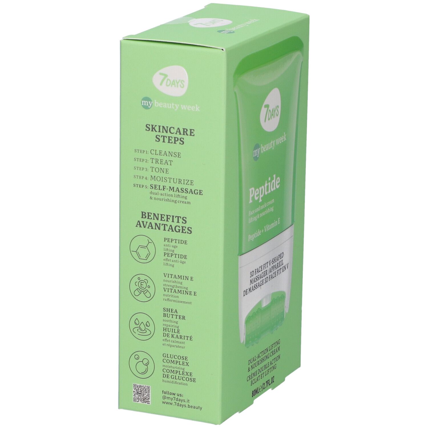 7Days My Beauty Week Face & Neck Cream Massager Lifting & Nourishing Concentrate Peptide