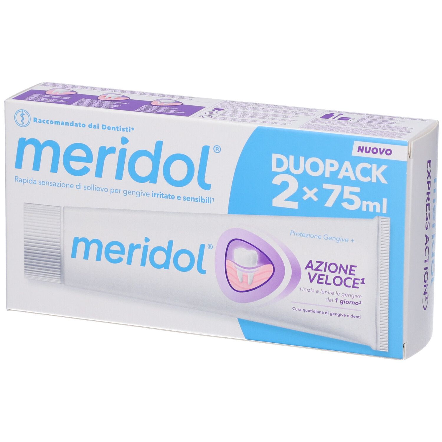 Meridol Duopack Zahnpasta, 2x 75ml.