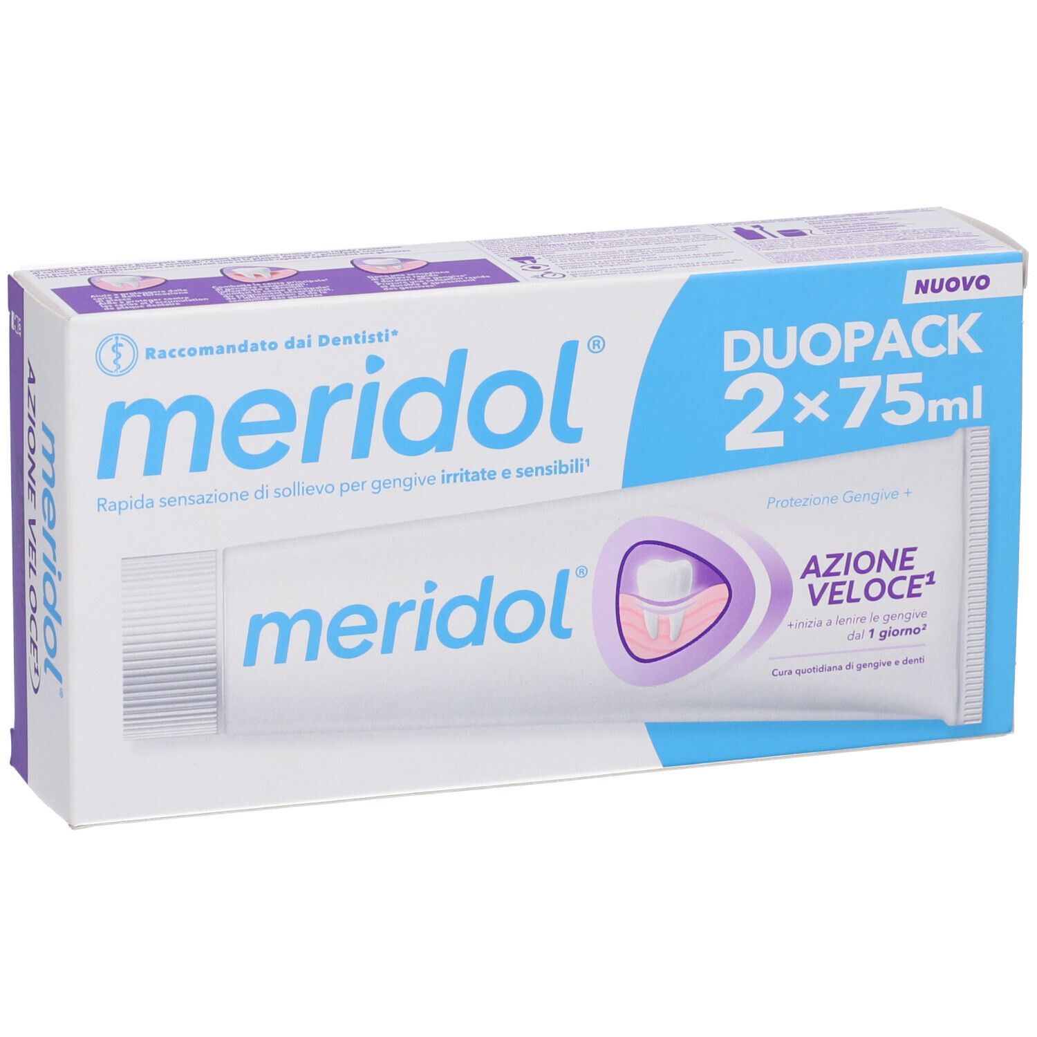 Meridol Duopack Zahnpasta, 2x 75ml.