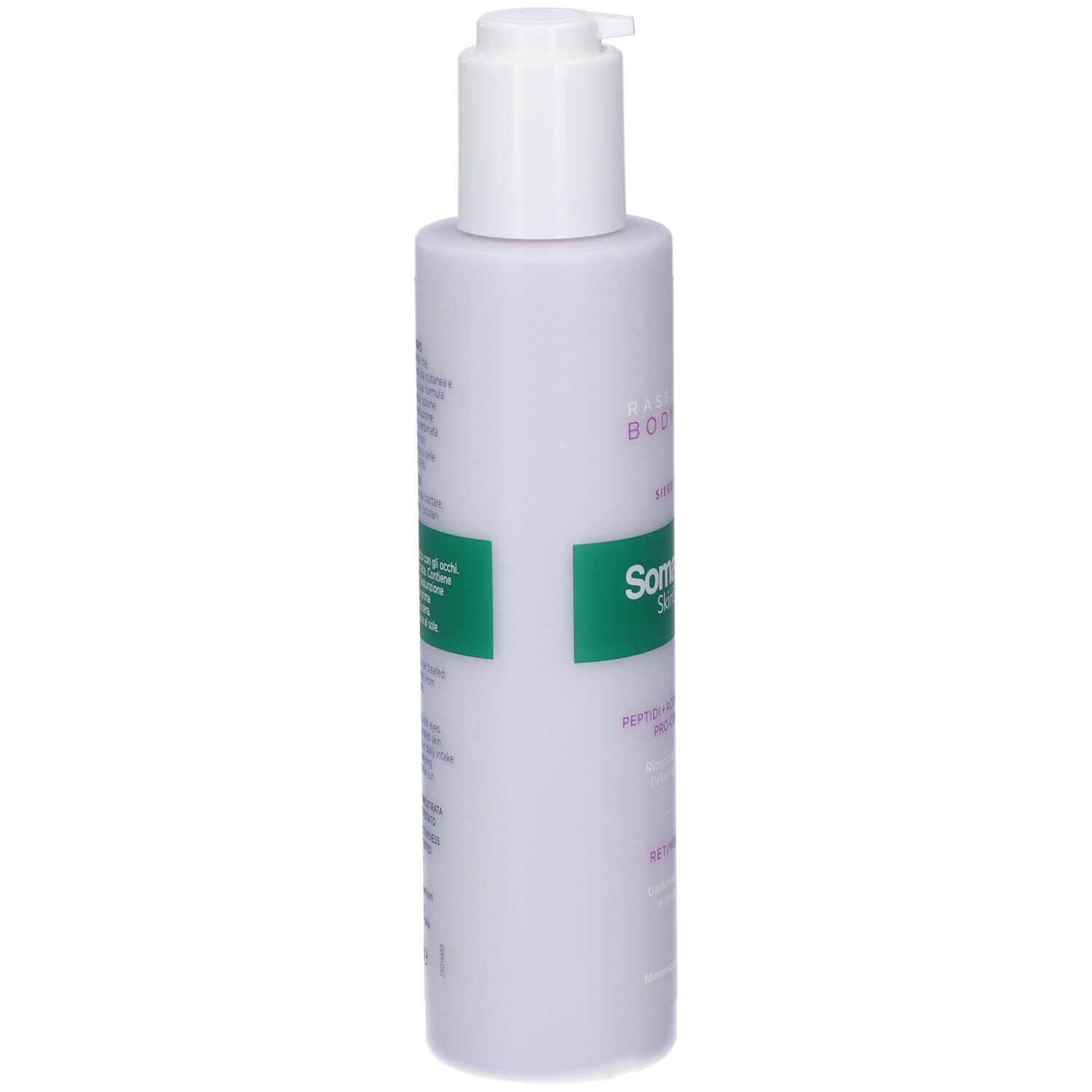 Flasche Somatoline Skin Expert Body Lotion mit Pumpspender.