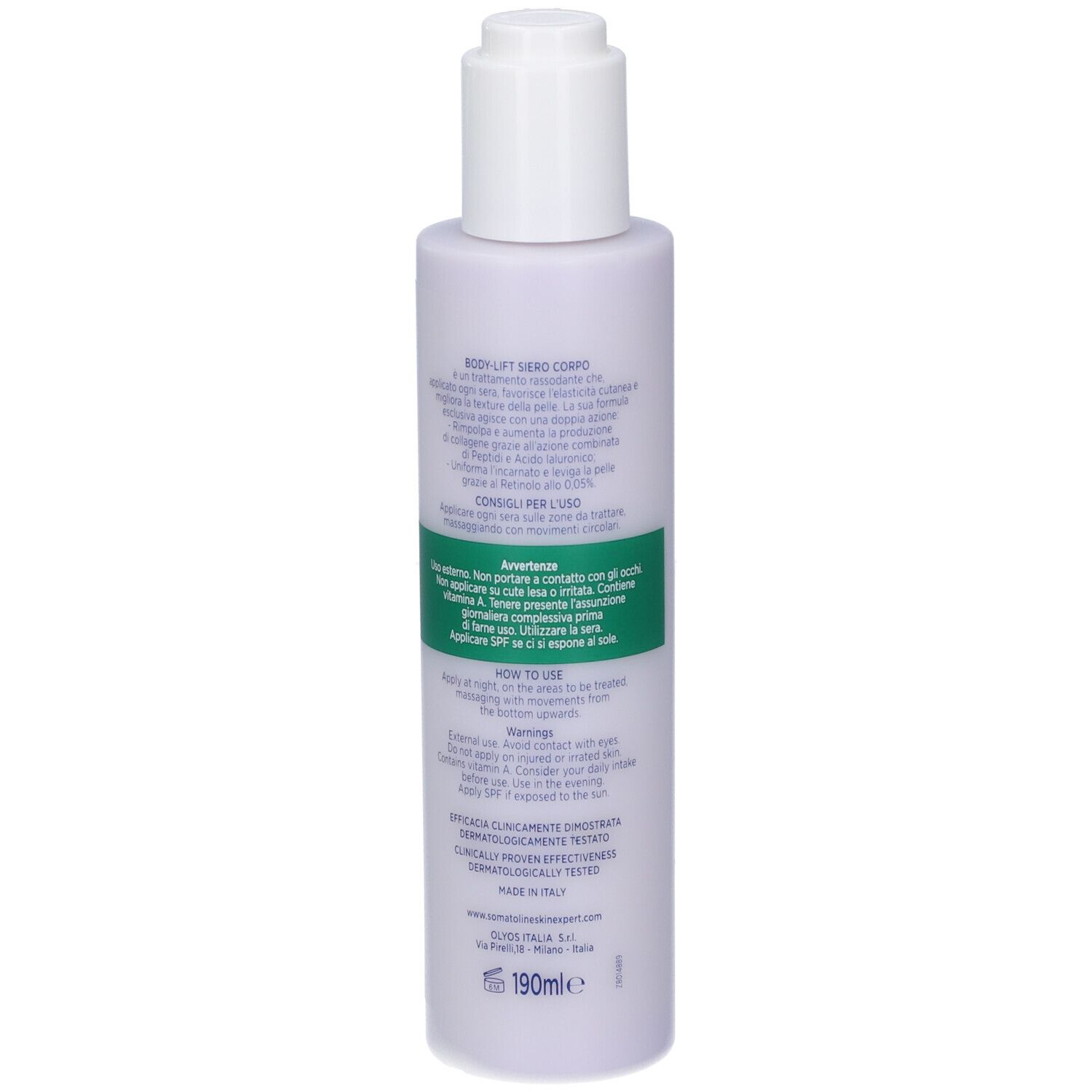 Somatoline SkinExpert Body-Lift Serum Corpo mit Hyaluronsäure und Kollagen, 190ml.