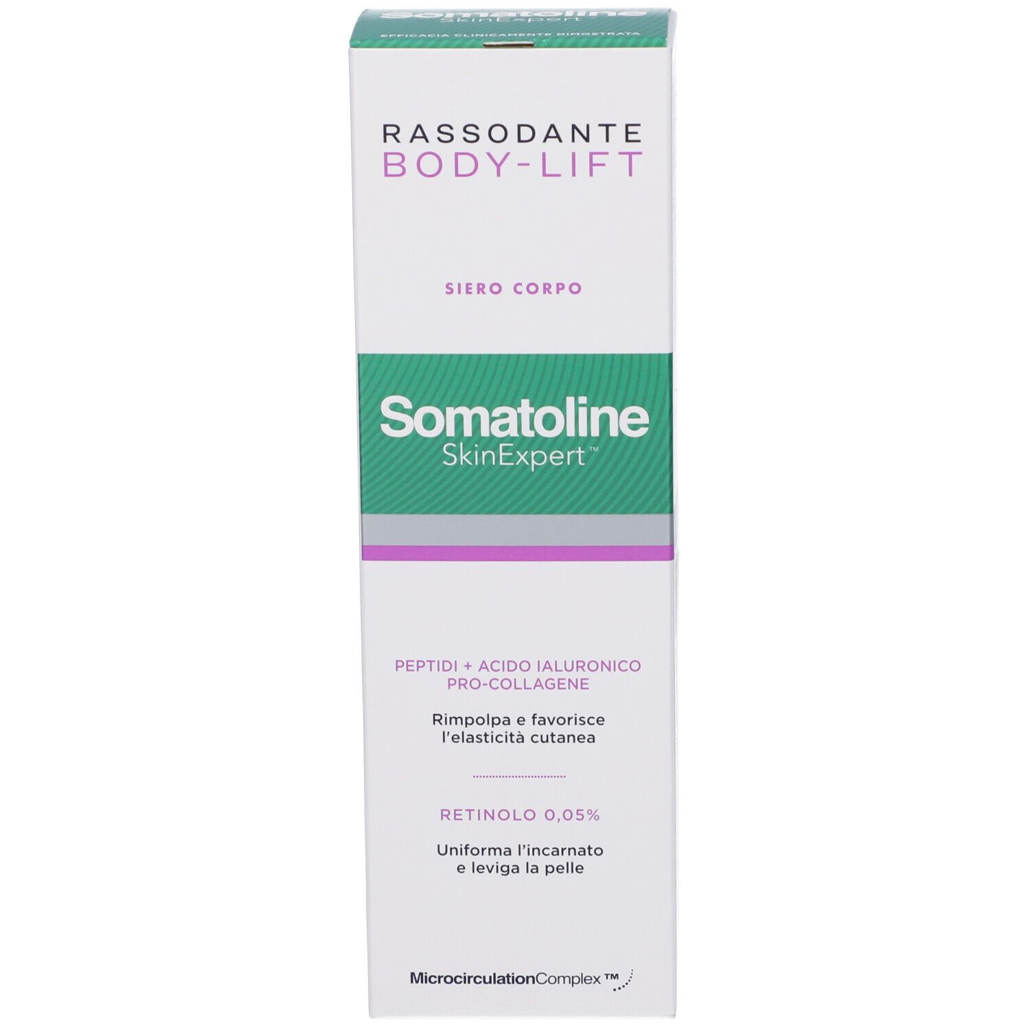 Somatoline Body-Lift Siero Corpo mit Peptiden und Hyaluronsäure. Retinol 0,05%.