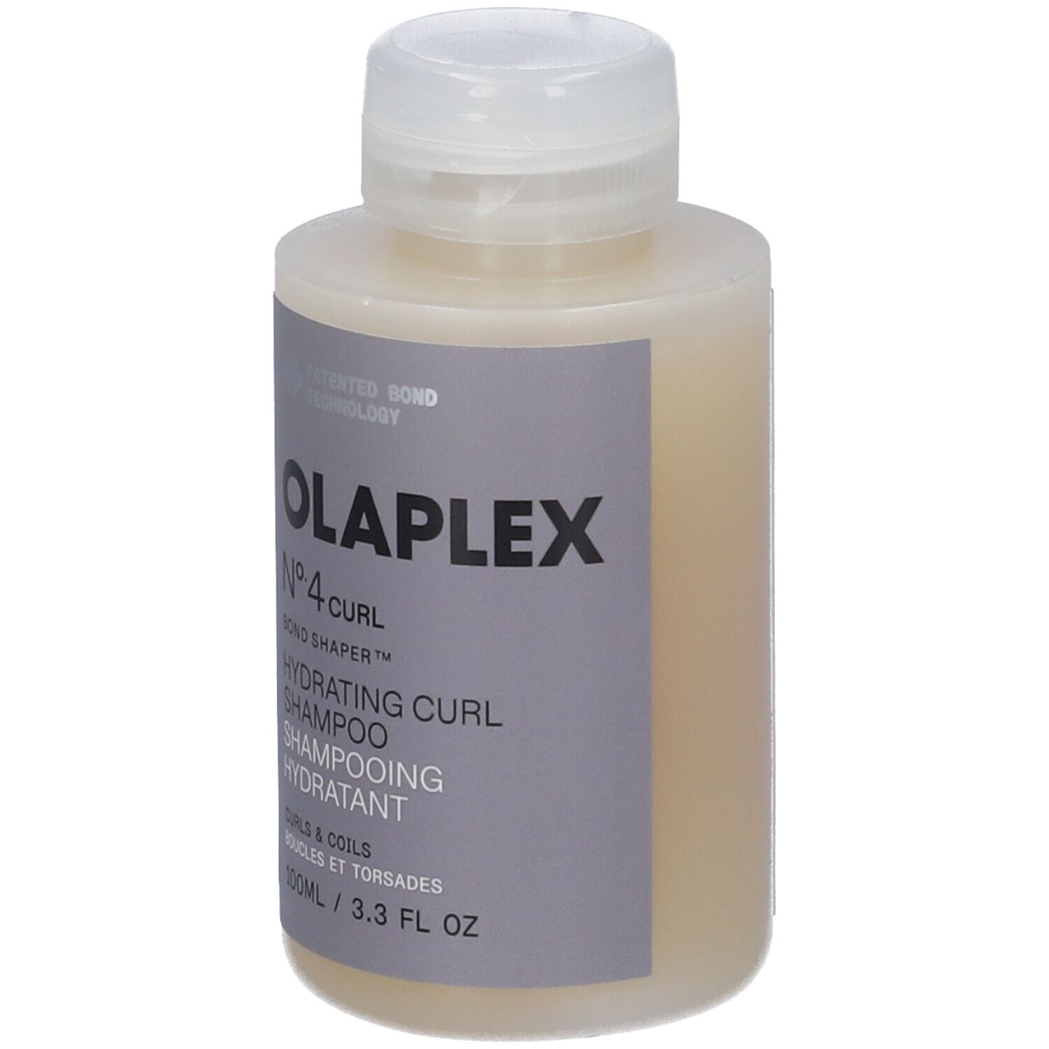 Olaplex N°4 Curl Hydrating Curl Shampoo in bottiglia da 100ml.