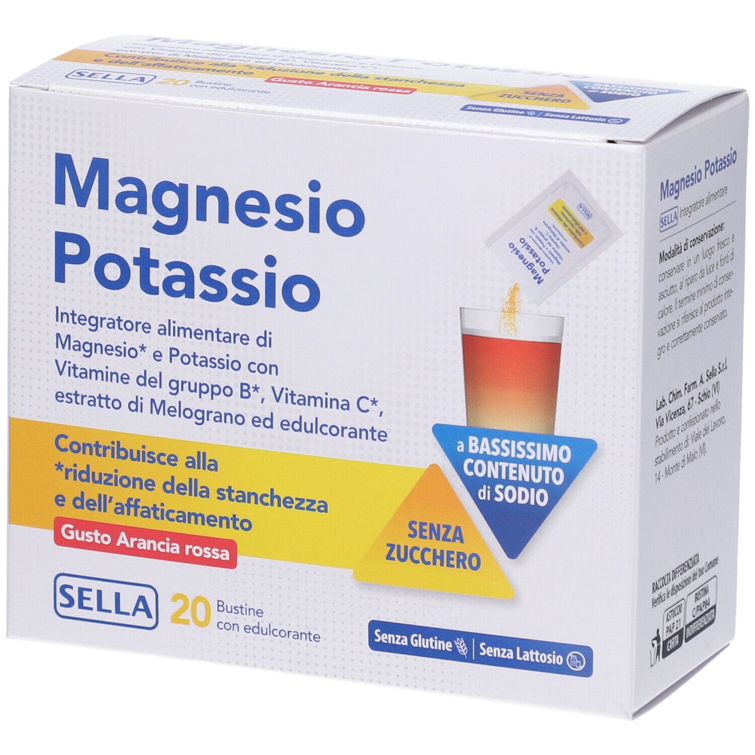 Sella Magnesio Potassio Bustine Gusto Arancia Rossa