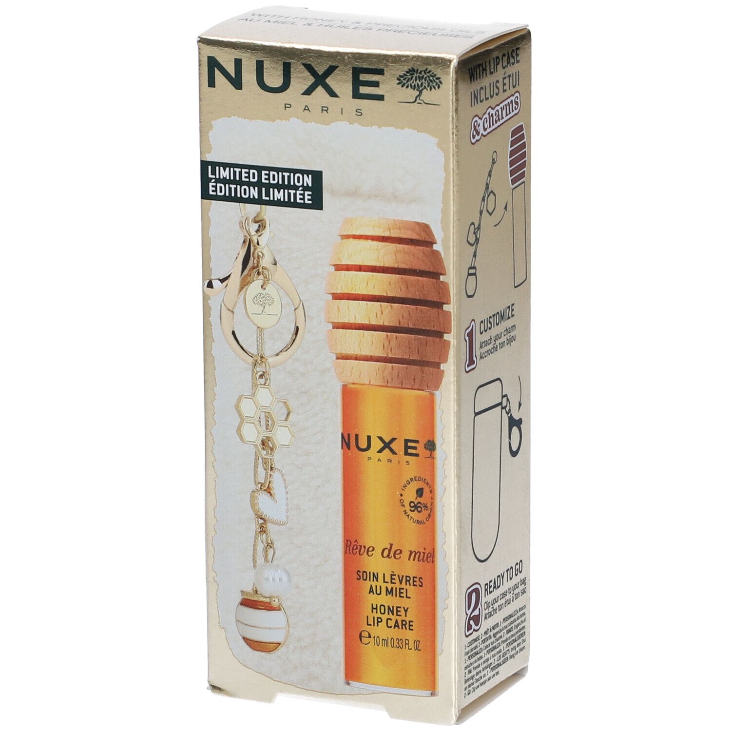 Nuxe Kiss Crush Reve de Miel Trattamento Labbra al Miele Limited Edition con Charm
