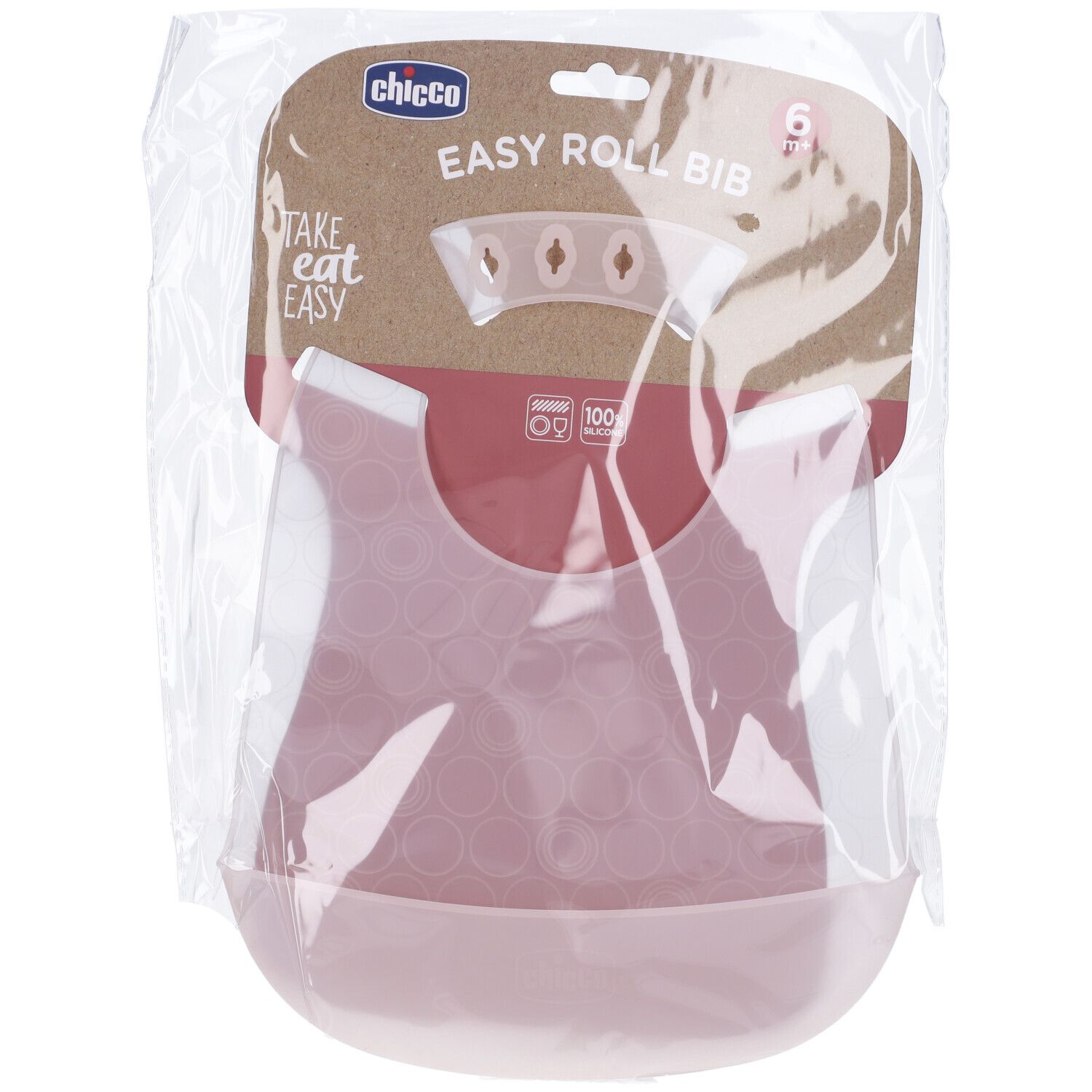 Bavaglia in silicone con tasca rosa - chicco - Immagine 6