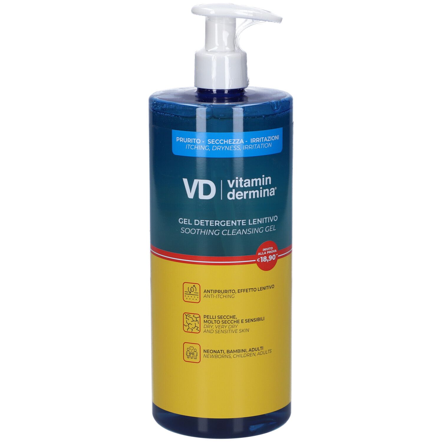 Vitamindermina Vitamin Dermina Vd Gel Detergente Lenitivo 1000 Ml Detergente Bambino