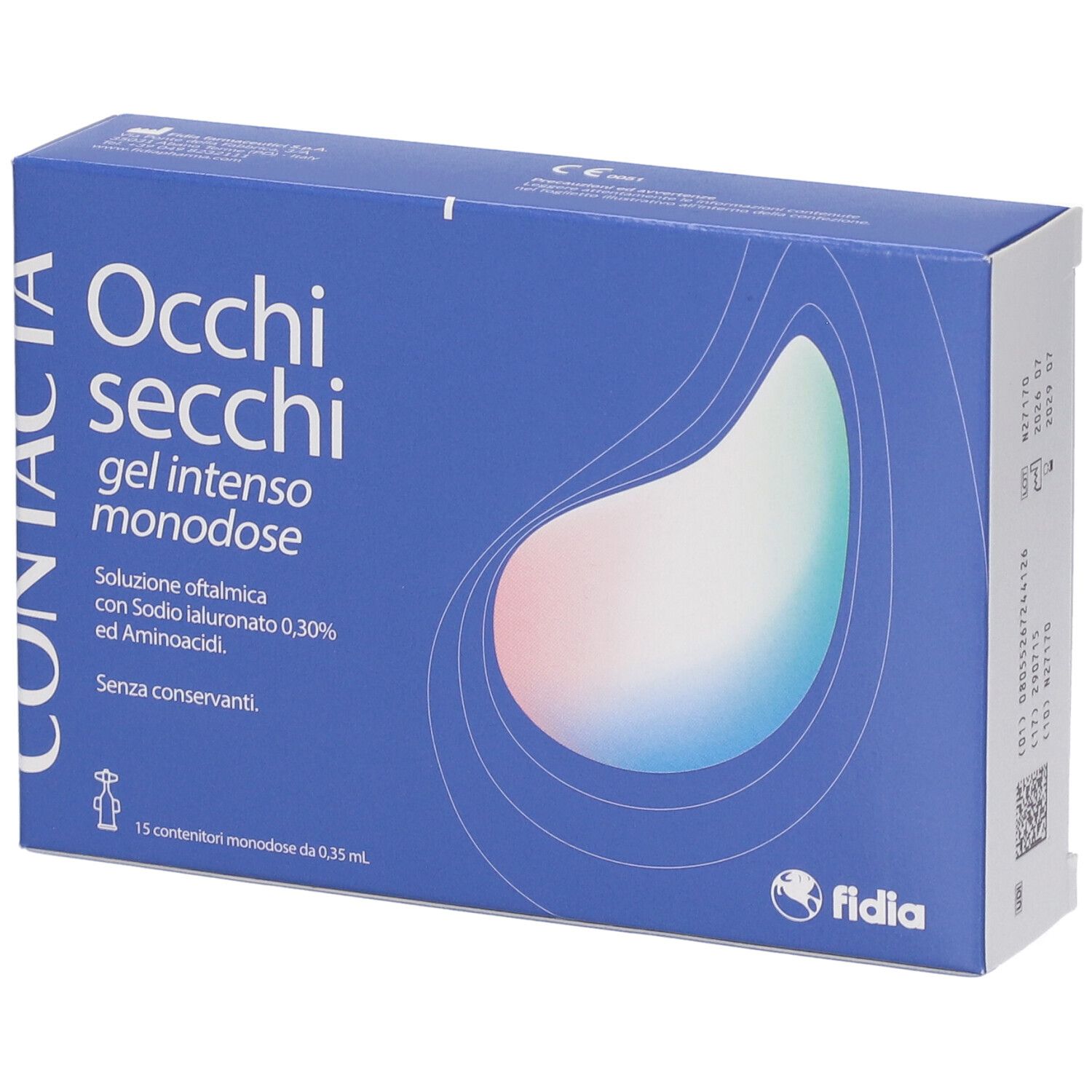Contacta Occhi Secchi Gel Intenso Monodose 15 Contenitori Monodose Da 0,35 Ml - Immagine 7