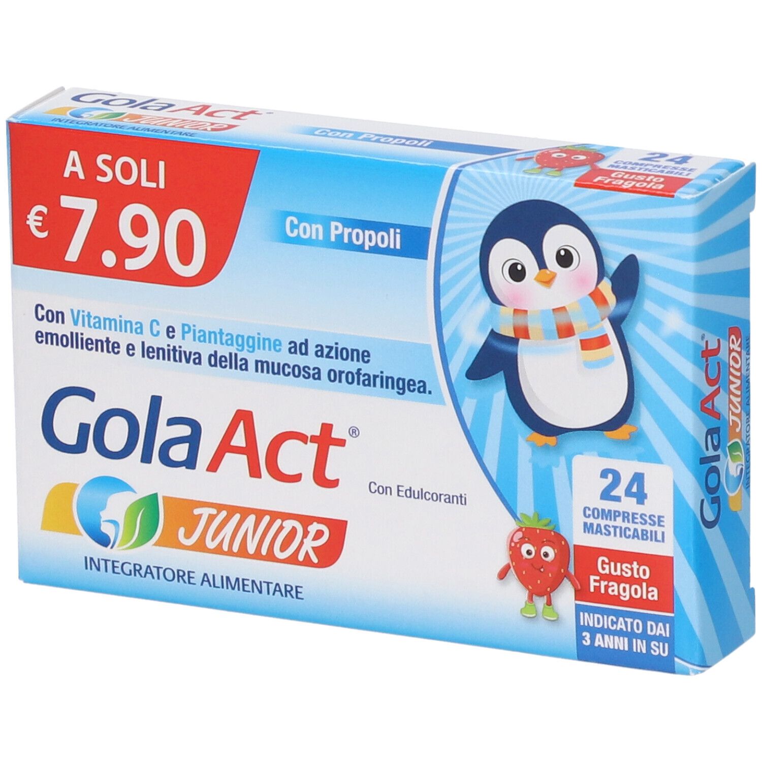 Gola Act Junior Compresse Masticabili Gusto Fragola