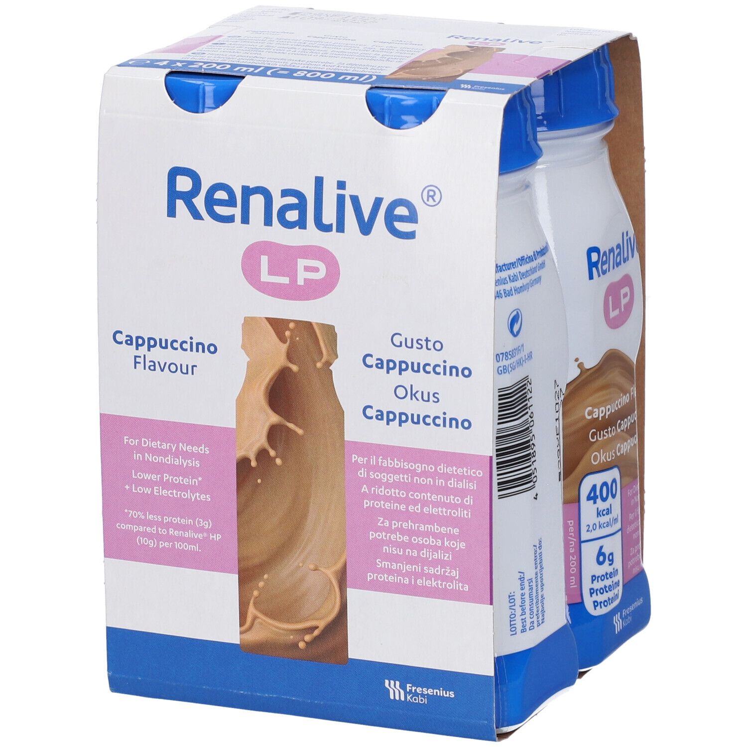 Fresenius Kabi Italia Srl Renalive Lp Gusto Cappuccino, Alimento Medico Speciale 4 Flaconi - Immagine 4