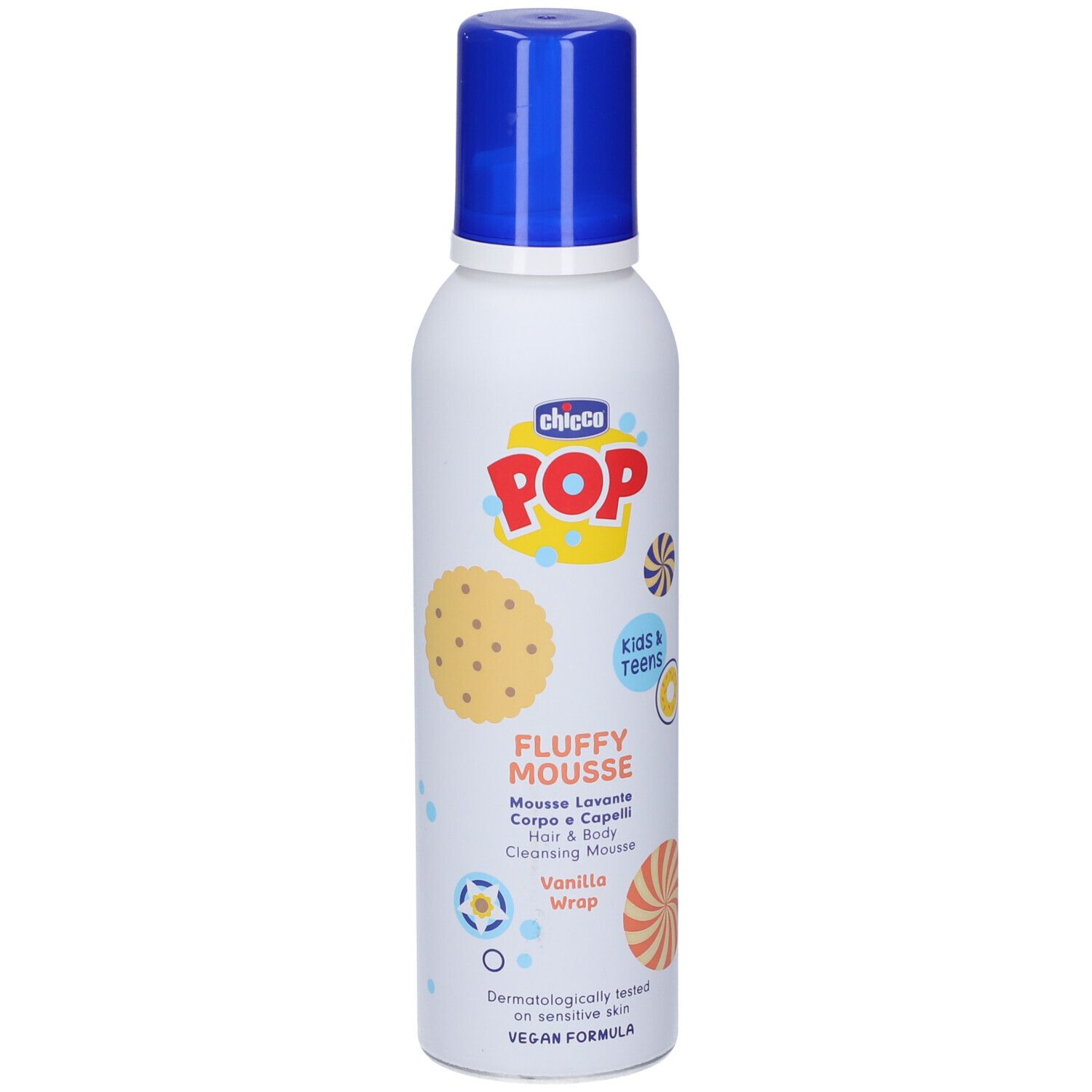 Chicco Fluffy Mousse Lavante Corpo e Capelli Vaniglia 200ml - Immagine 5