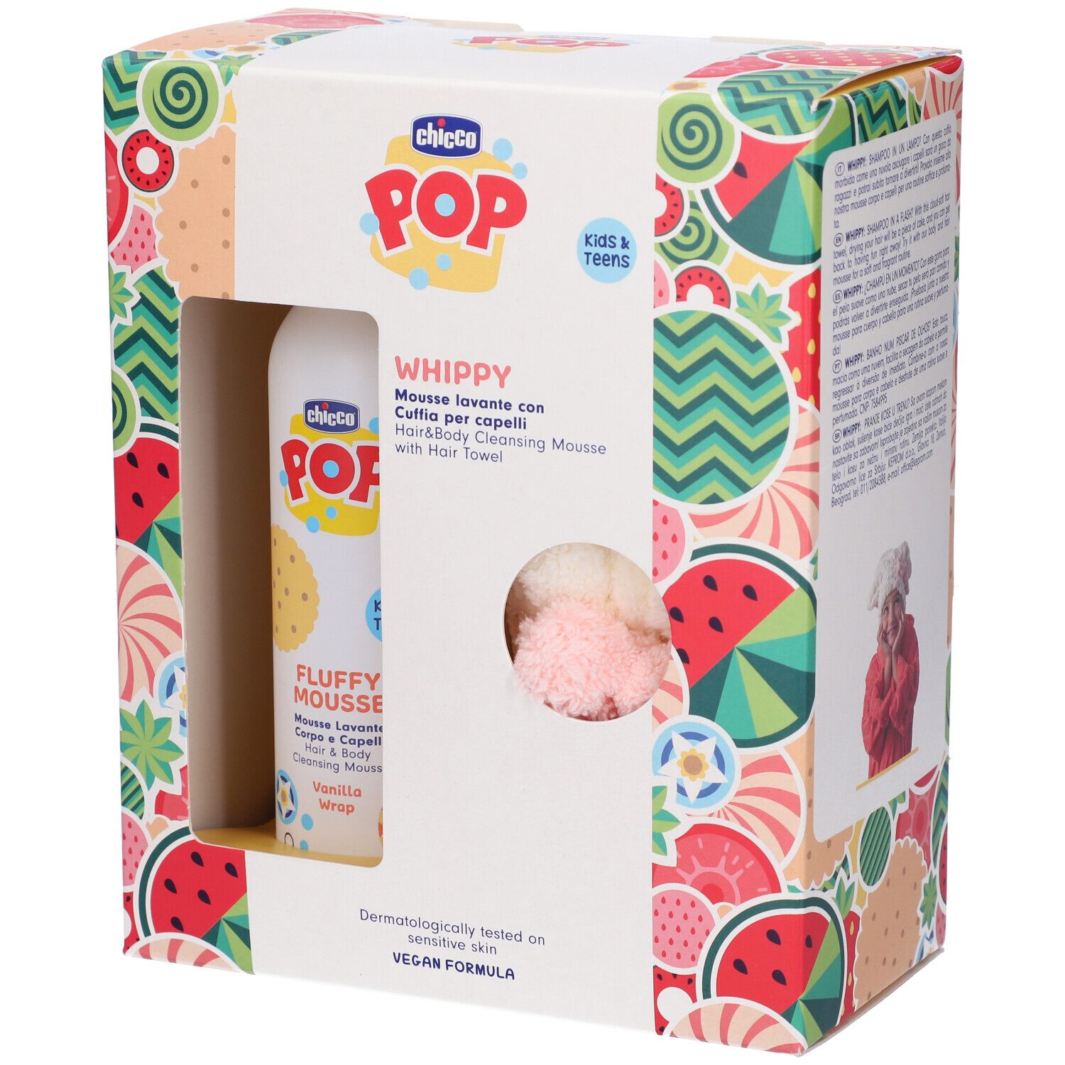 Chicco Set Schiuma Detergente Vaniglia + Cuffia