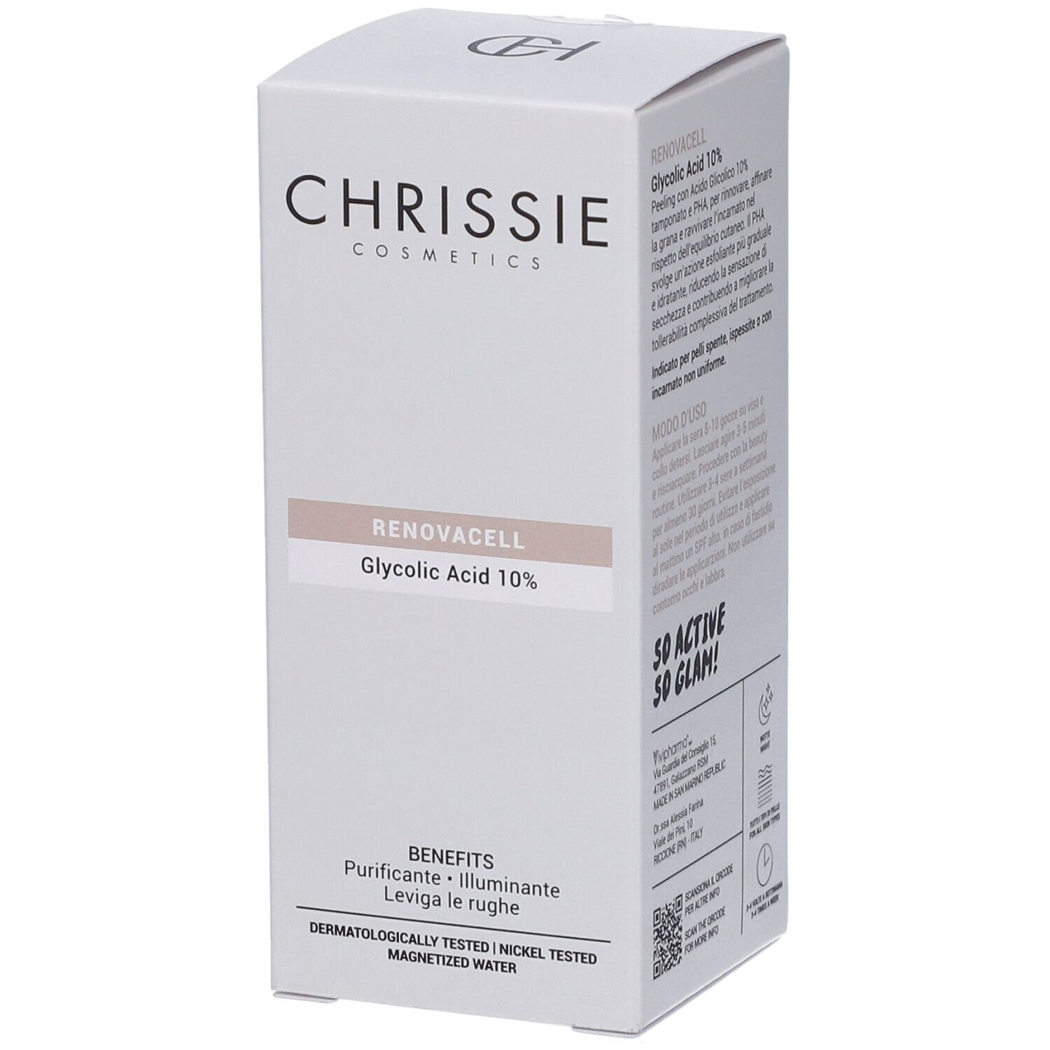 Chrissie Cosmetics Peeling Viso Renovacell Glycolic Acid 10%
