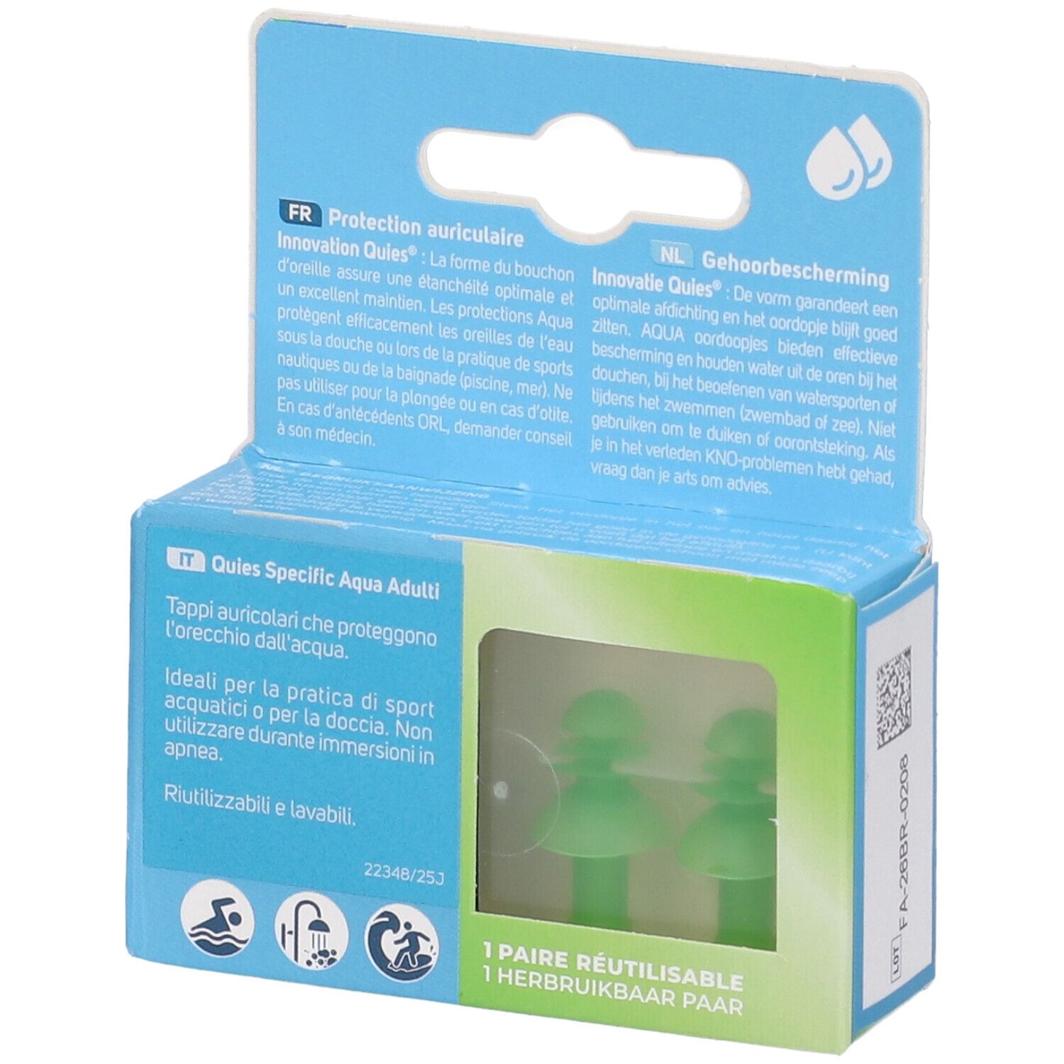 Quies Specific Aqua Adulti Tappo Auricolare