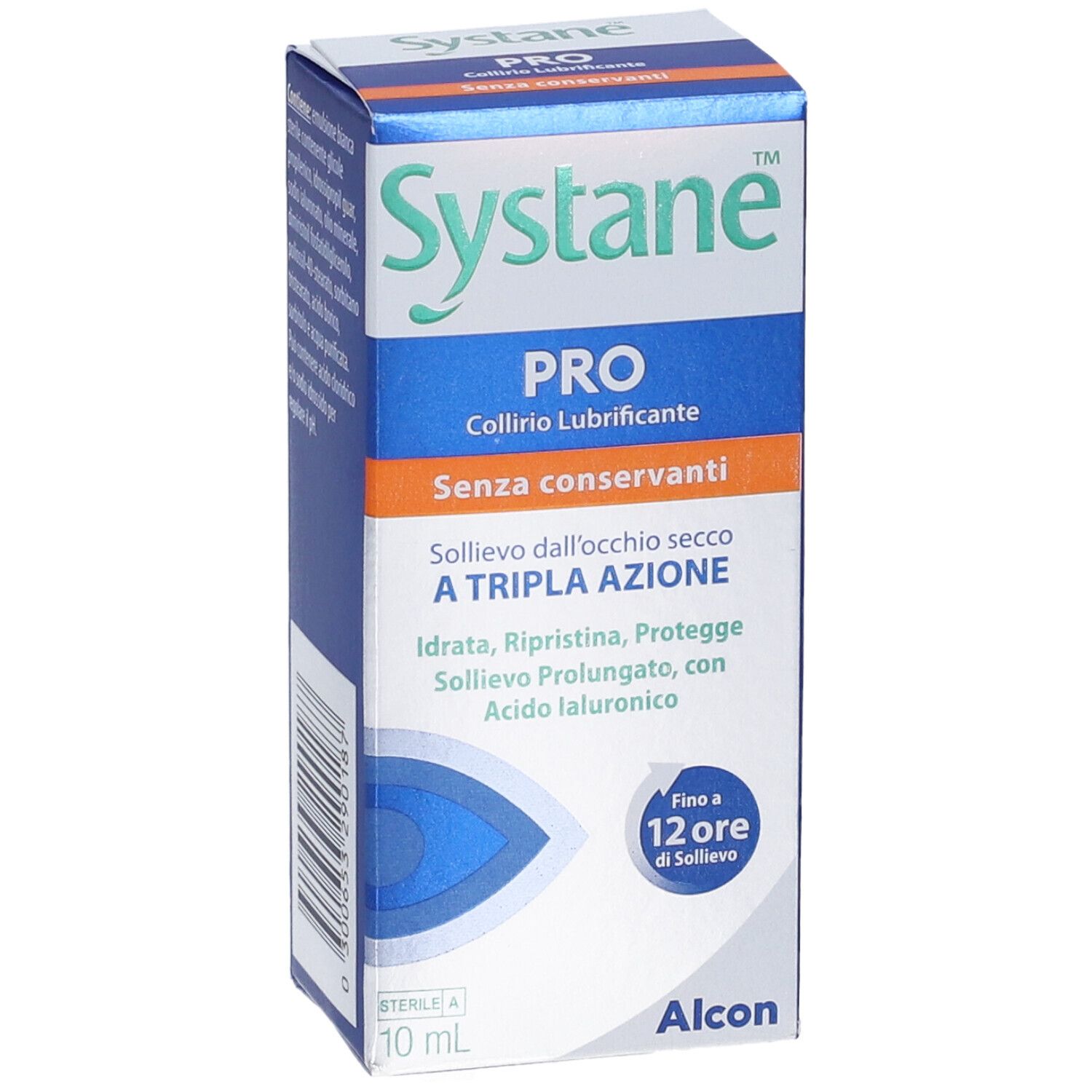 Systane Pro Augentropfen, 10ml Packung mit Anwendungshinweisen.