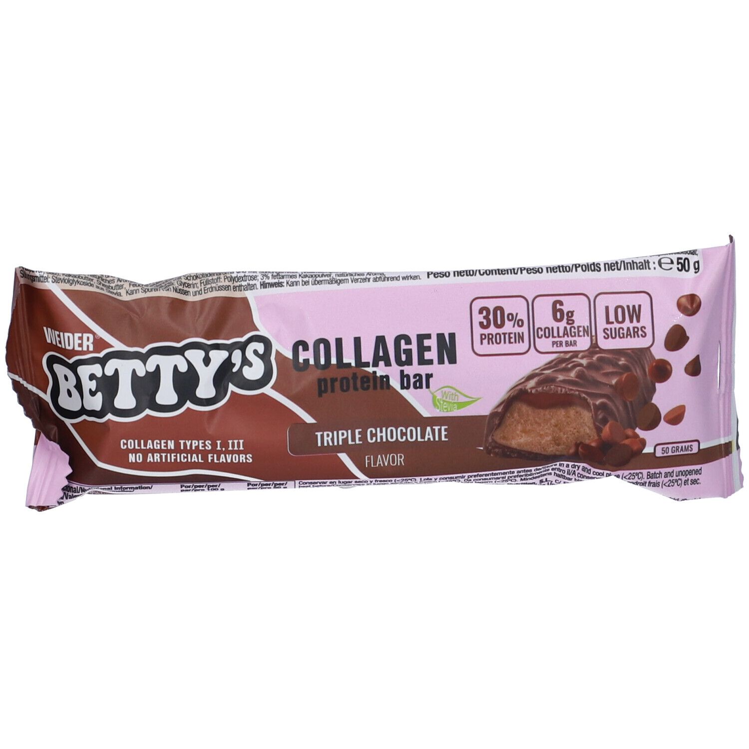 Weider Betty'S Collagen Protein Bar Triplo Cioccolato