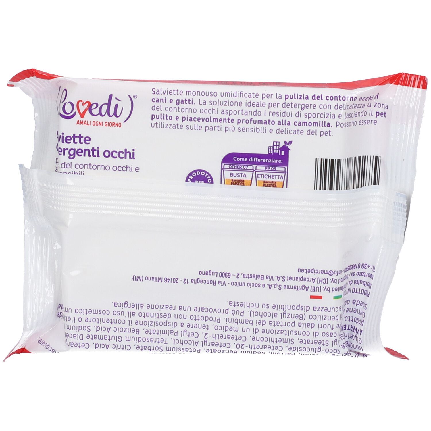 Confezione di salviettine detergenti, 30 pezzi.