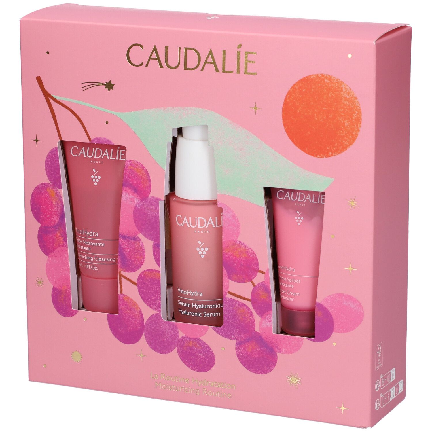 Vinohydra Cofanetto Con Siero Ialuronico + Gel Detergente Idratante In Omaggio + Crema Sorbetto Idratante In Omaggio