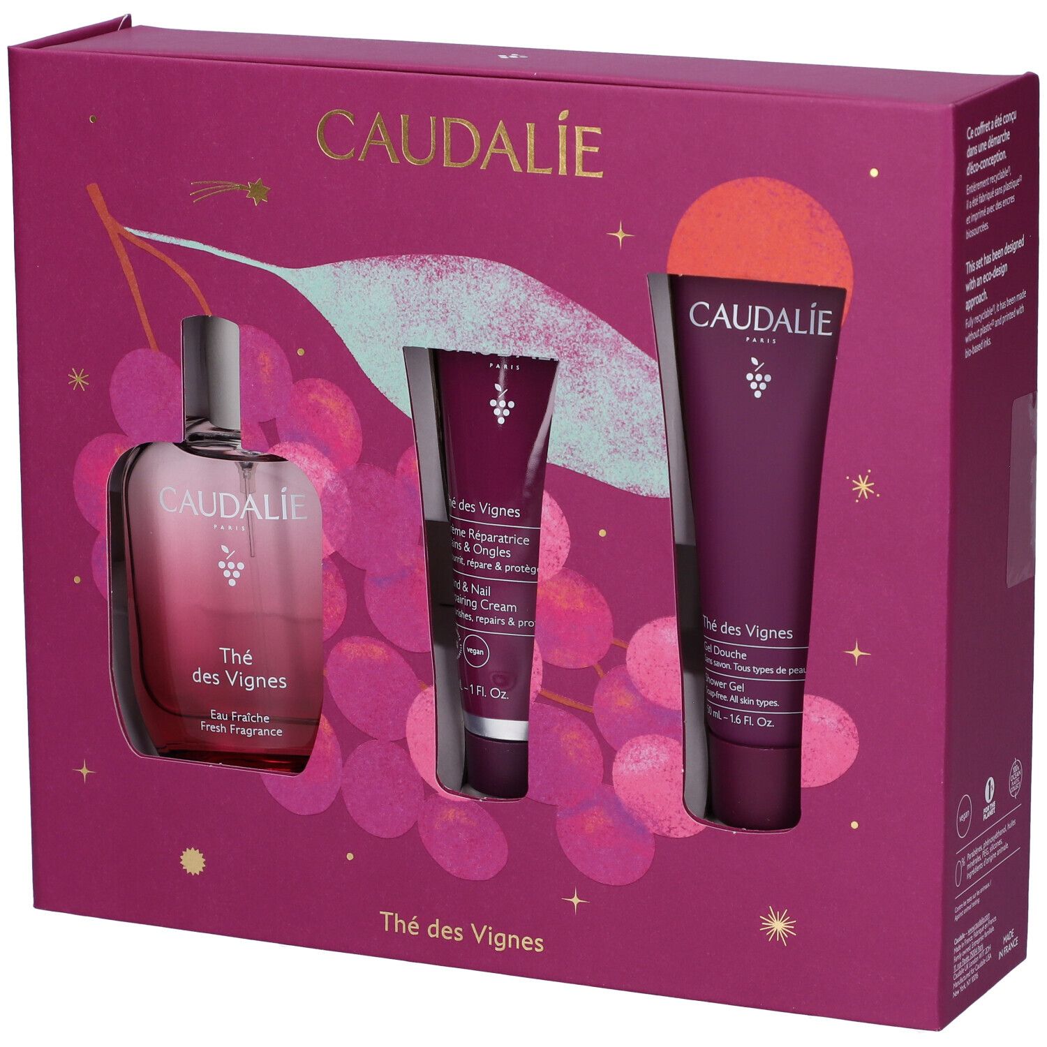 The' Des Vignes Cofanetto Con Acqua Profumata + Crema Mani In Omaggio + Gel Doccia In Omaggio