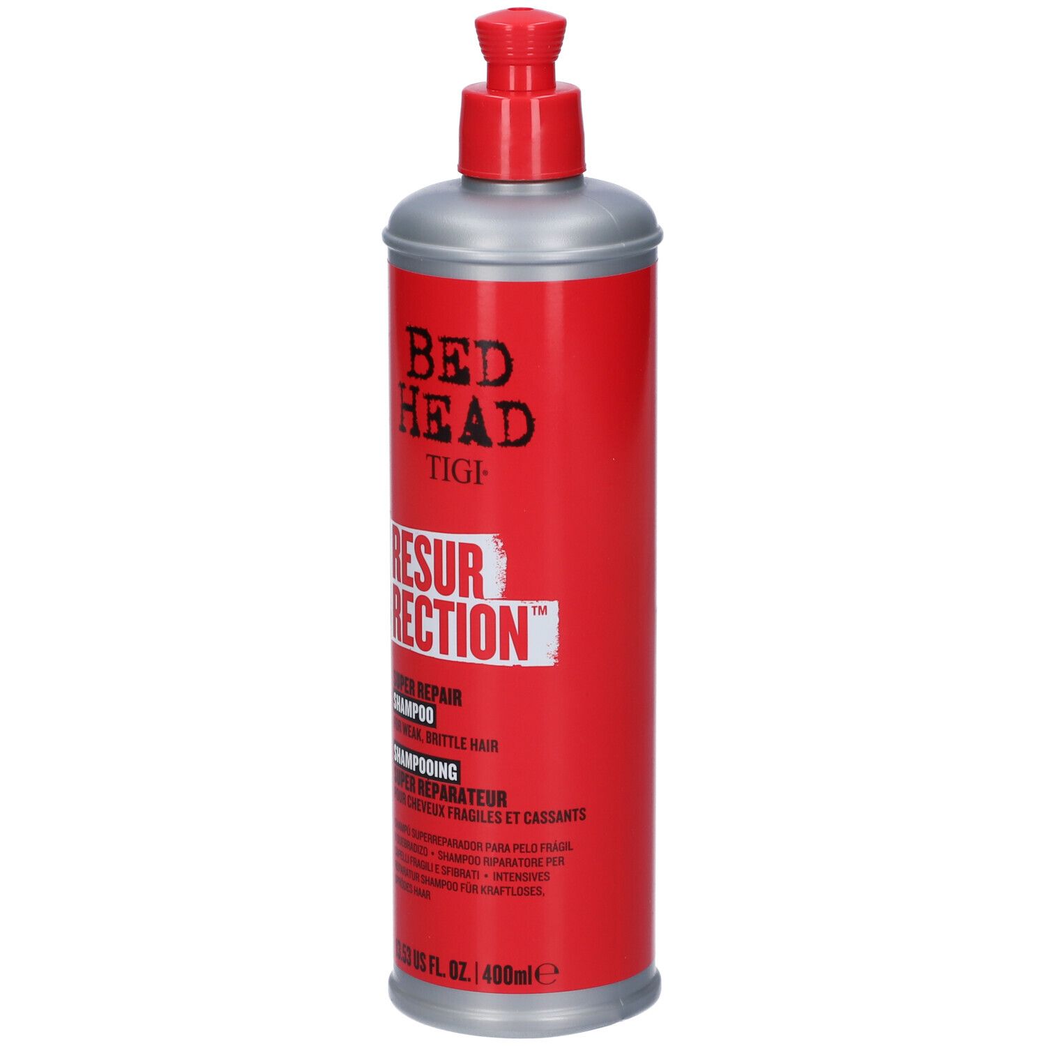 Bed Head TIGI Resurrection Shampoo Flasche, rot, 400ml.