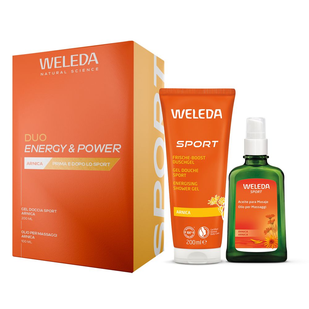 Weleda Duo Energy & Power Arnica Gel Doccia Sport + Olio Massaggi