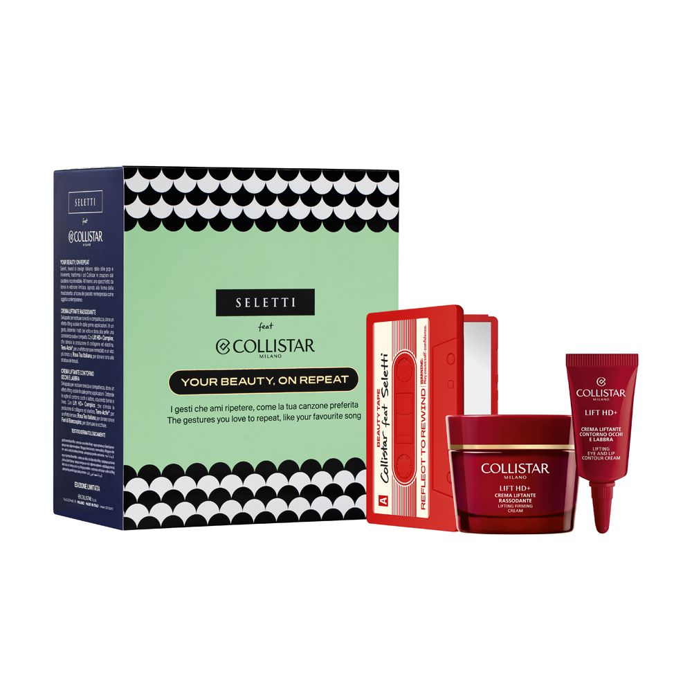 Collistar Cofanetto Lift HD+ Crema Liftante Rassodante Viso e Collo 50ml + Lift HD+ Crema Liftante Contorno Occhi e Labbra 5ml + Specchio da Borsa Seletti