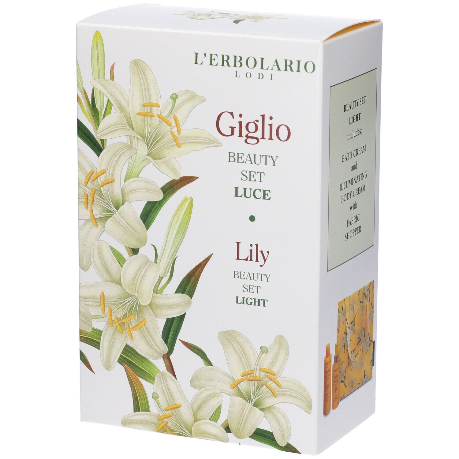 L'erbolario Beauty Set Luce Giglio Bagno Crema + Corpo Shopper Omaggio 1 Pz
