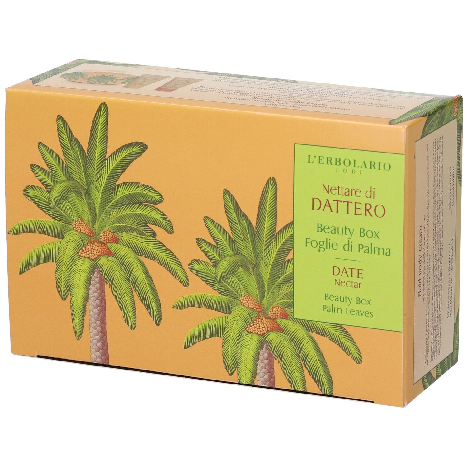 L'erbolario Unisex Beauty Box Nettare Di Dattero Foglie Palma Bagnoschiuma + Crema Fluida Corpo 1 Pz Set