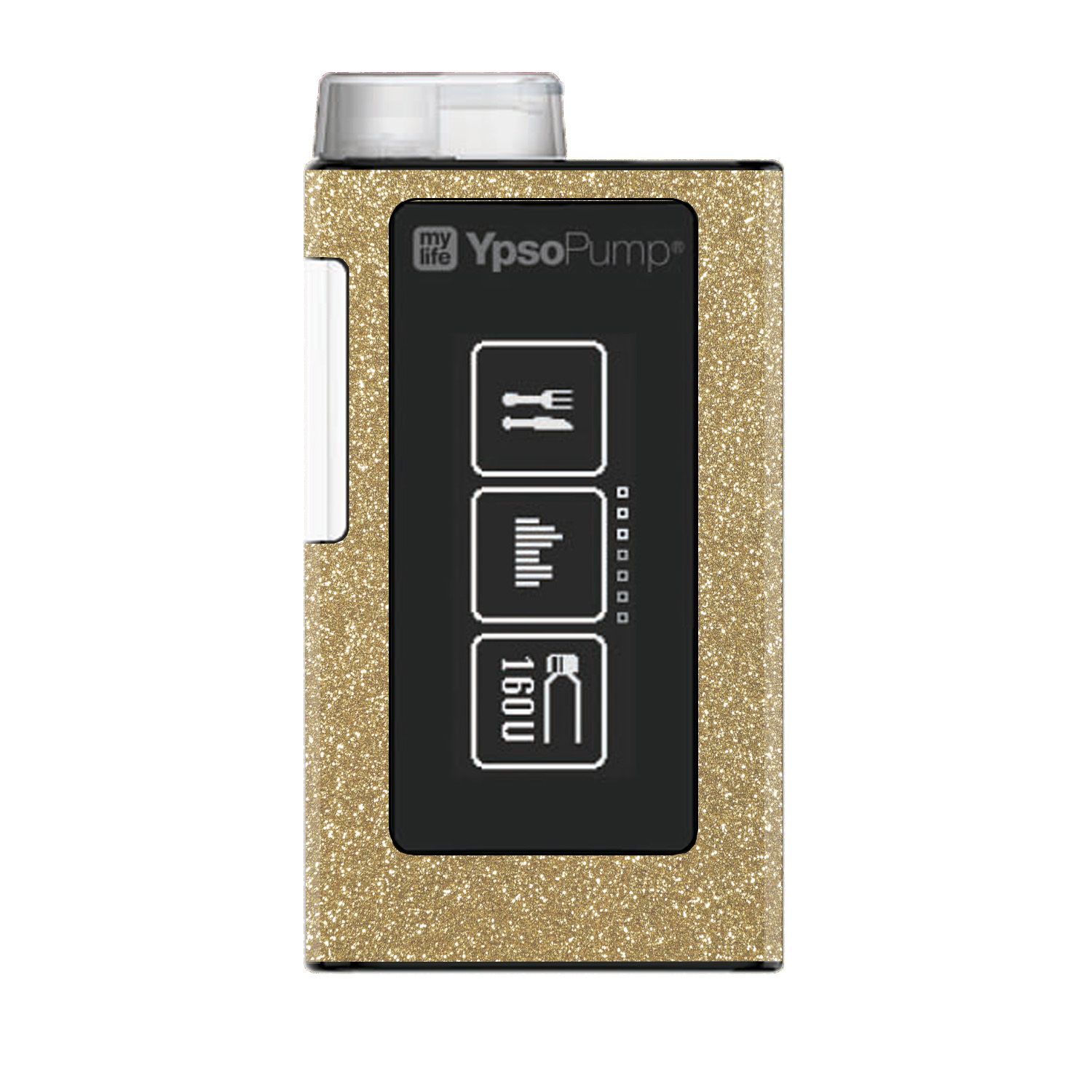 Diasticker® Mylife Ypsopump Sticker "Gold Glitzer"
