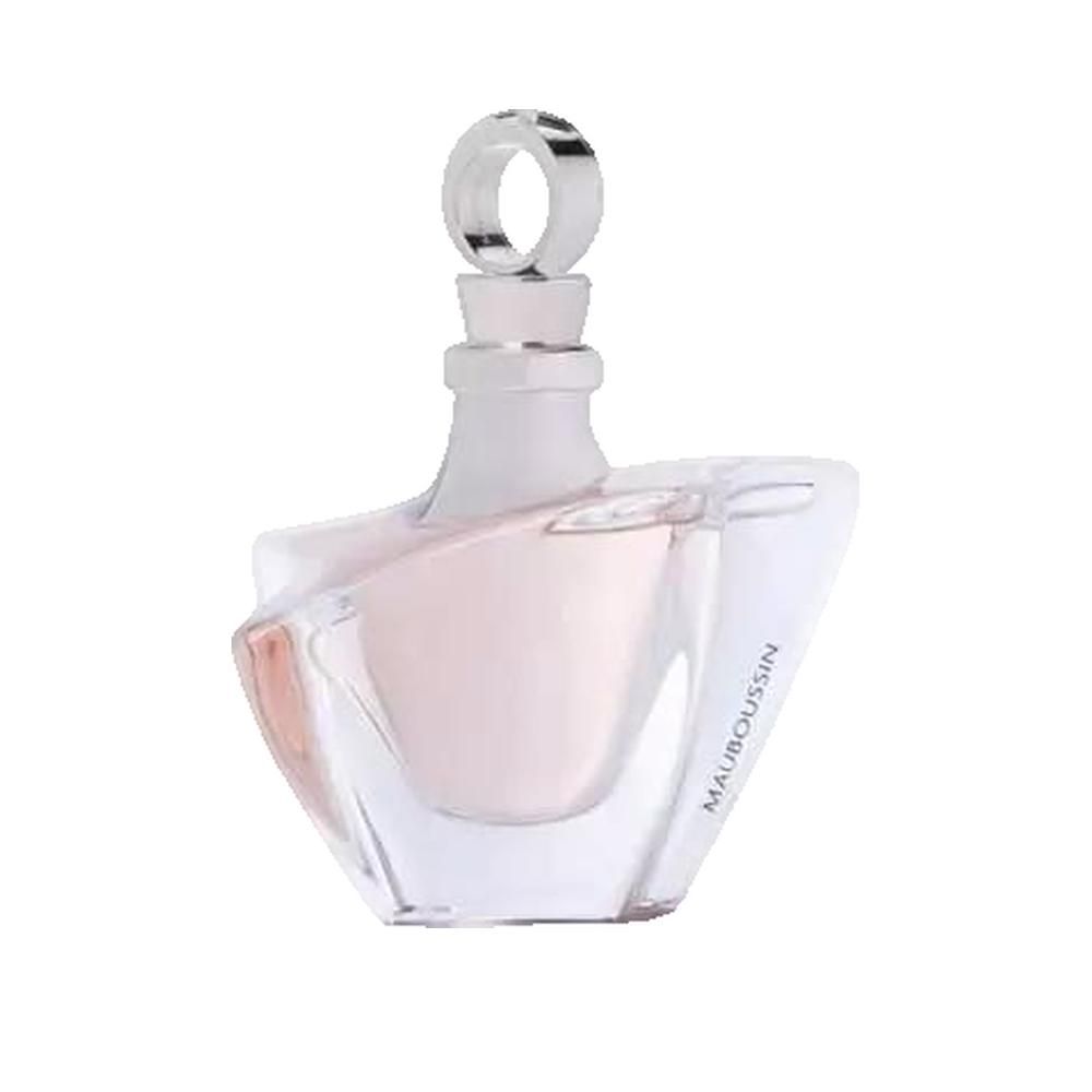 Mauboussin Pour Elle Eau de Parfum Flakon mit silbernem Ringverschluss.