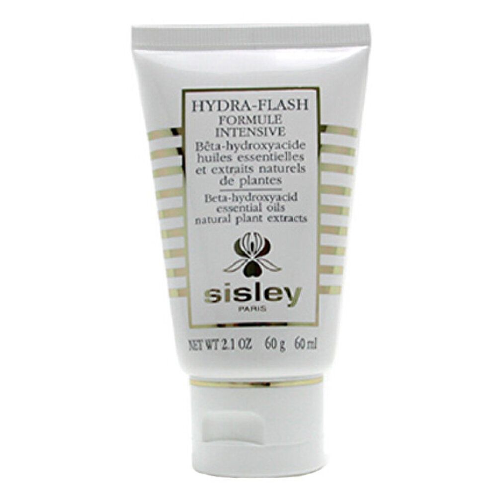 Weiße Tube mit goldfarbenem Text. Enthält "Hydra-Flash Formule Intensive" und "Sisley Paris".