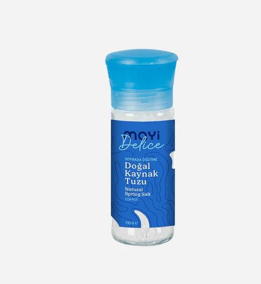 Mayi Quellsalz grobkörnig mit Salzmühle