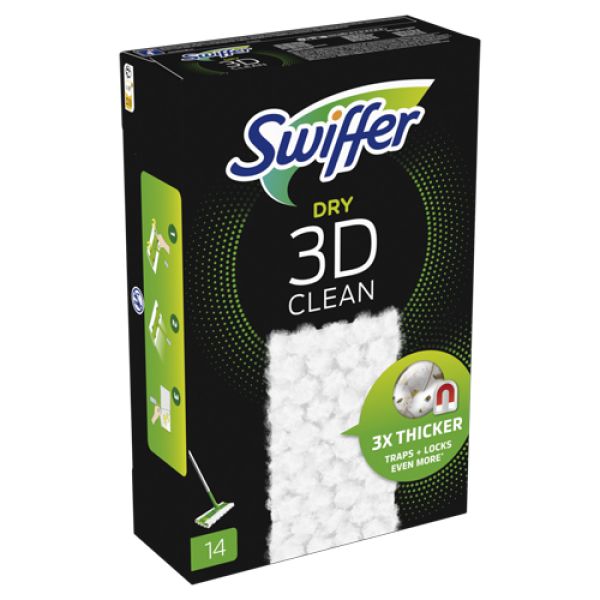 Swiffer Bodenwischer 3D Clean Trockene Bodentücher Nachfüllpackung