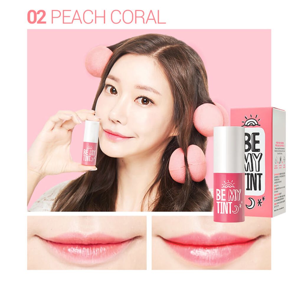YADAH Be My Tint Lip Tint 02 Peach Coral