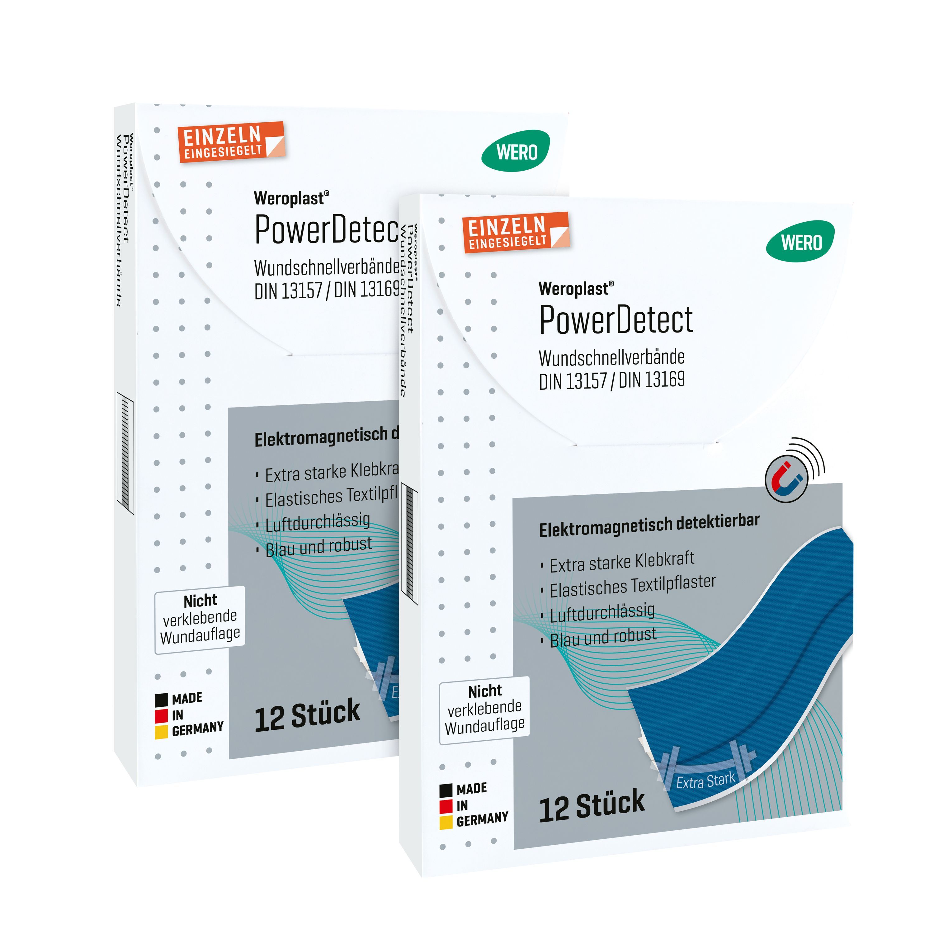 Weroplast® PowerDetect Pflaster - Wundschnellverbände DIN 13169, 24 Stk St