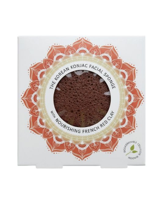 Mandala Konjac Facial Sponge Red Clay