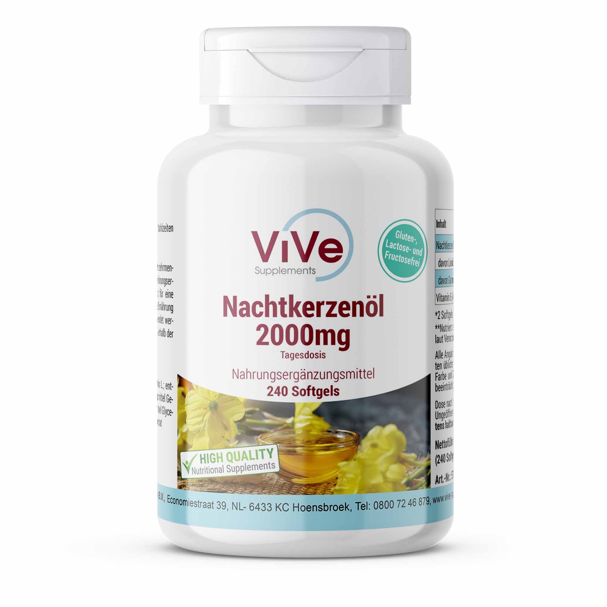 Vive Supplements | Nachtkerzenöl 2000mg 240 St