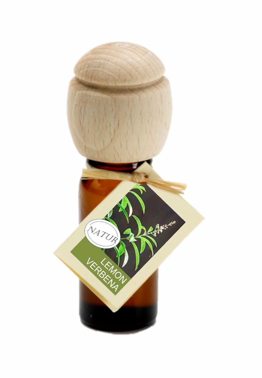 Traumduft Piccolino Lemon Verbena Duftöl – Handgefertigt, ätherische Öle, Buchenholzverschluss 10 ml Ätherisches Öl