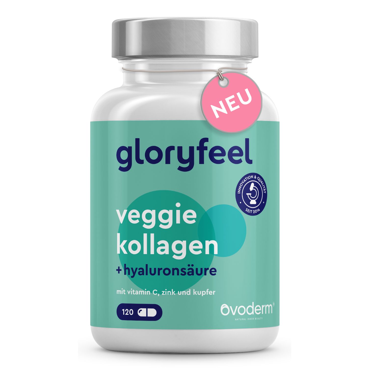 gloryfeel ® Veggie Kollagen + Hyaluronsäure - Mit Vitamin C, Zink & Kupfer