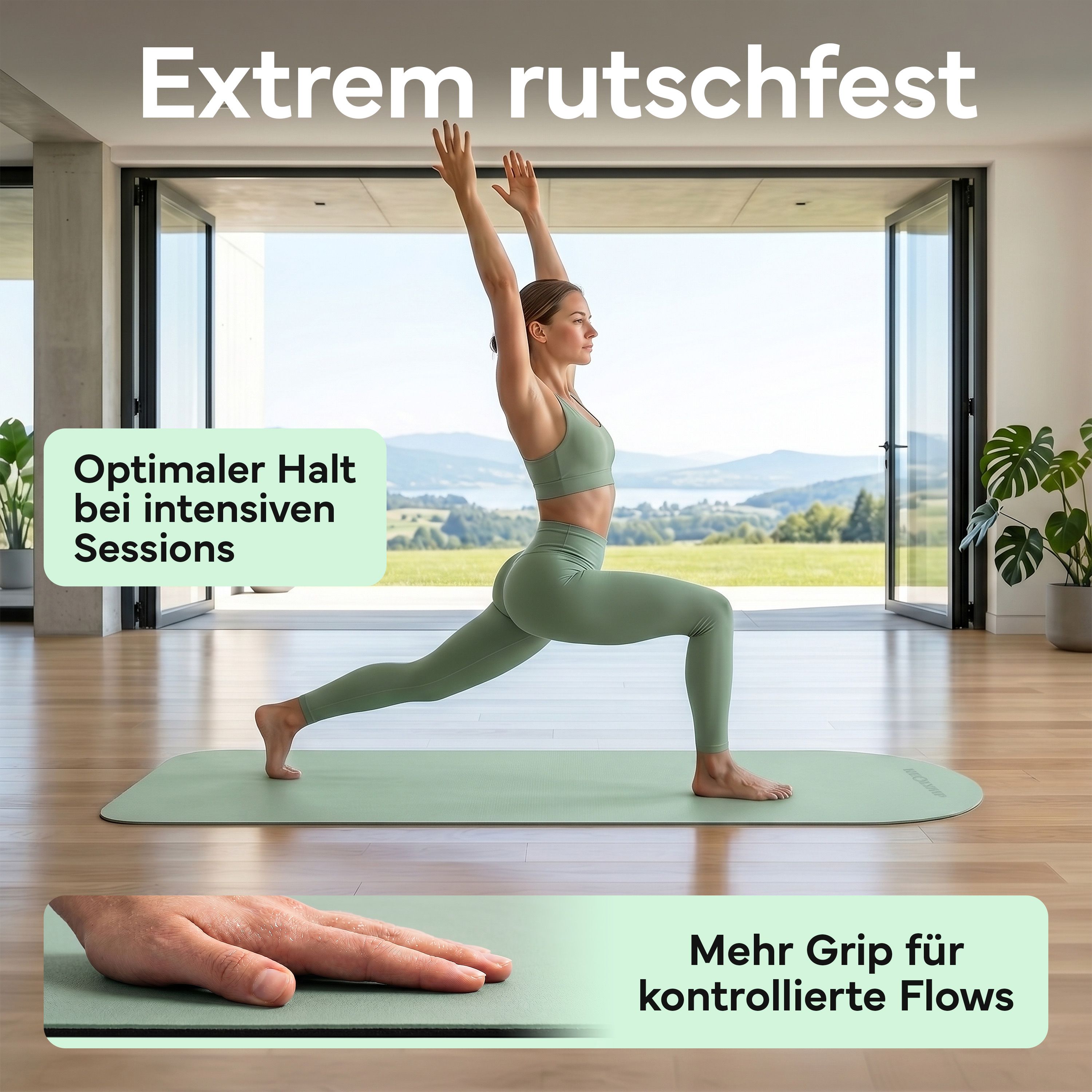 NEOLYMP Pilates-Yogamatte rutschfest