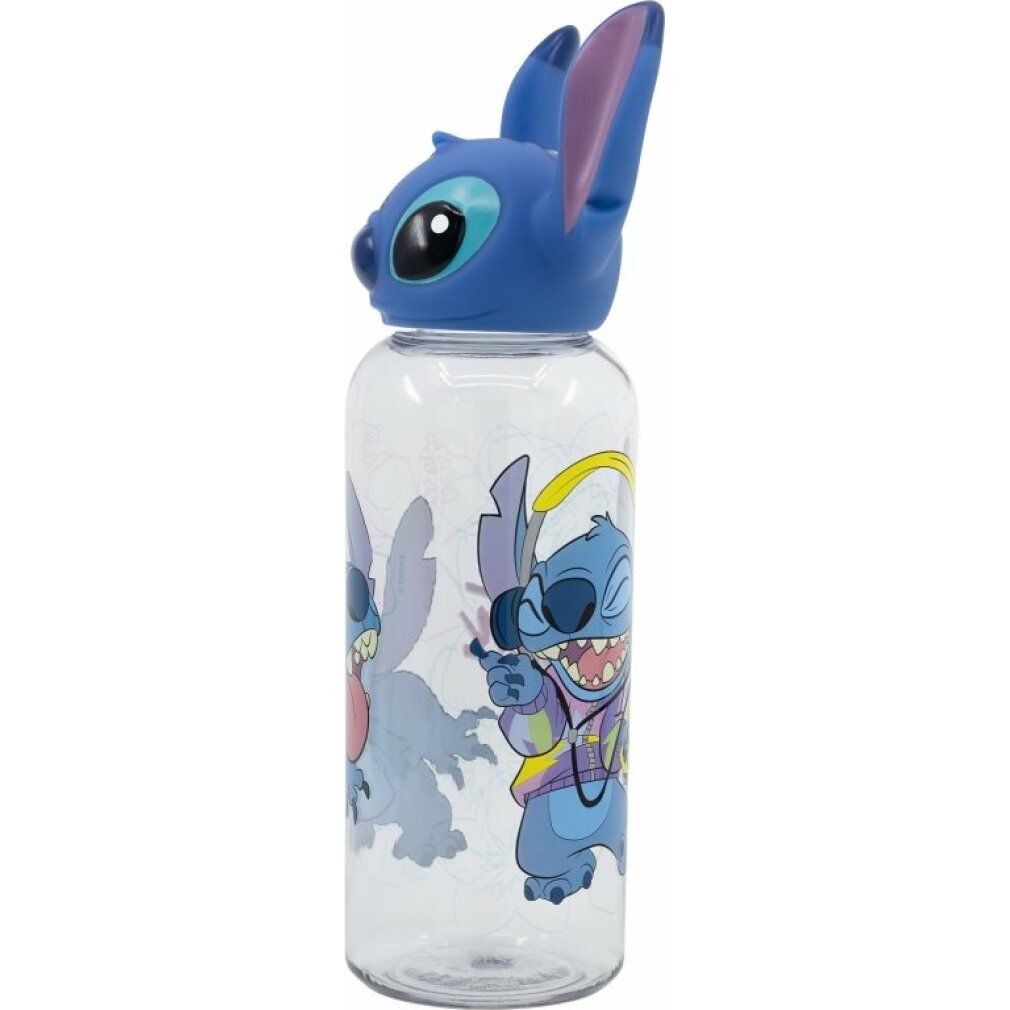 Flasche mit 3D-Figur Stitch und Palmen