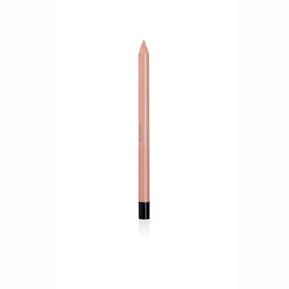 Hellrosa Lipliner-Stift mit schwarzem Ende. Auf dem Stift ist ein Schriftzug zu sehen.